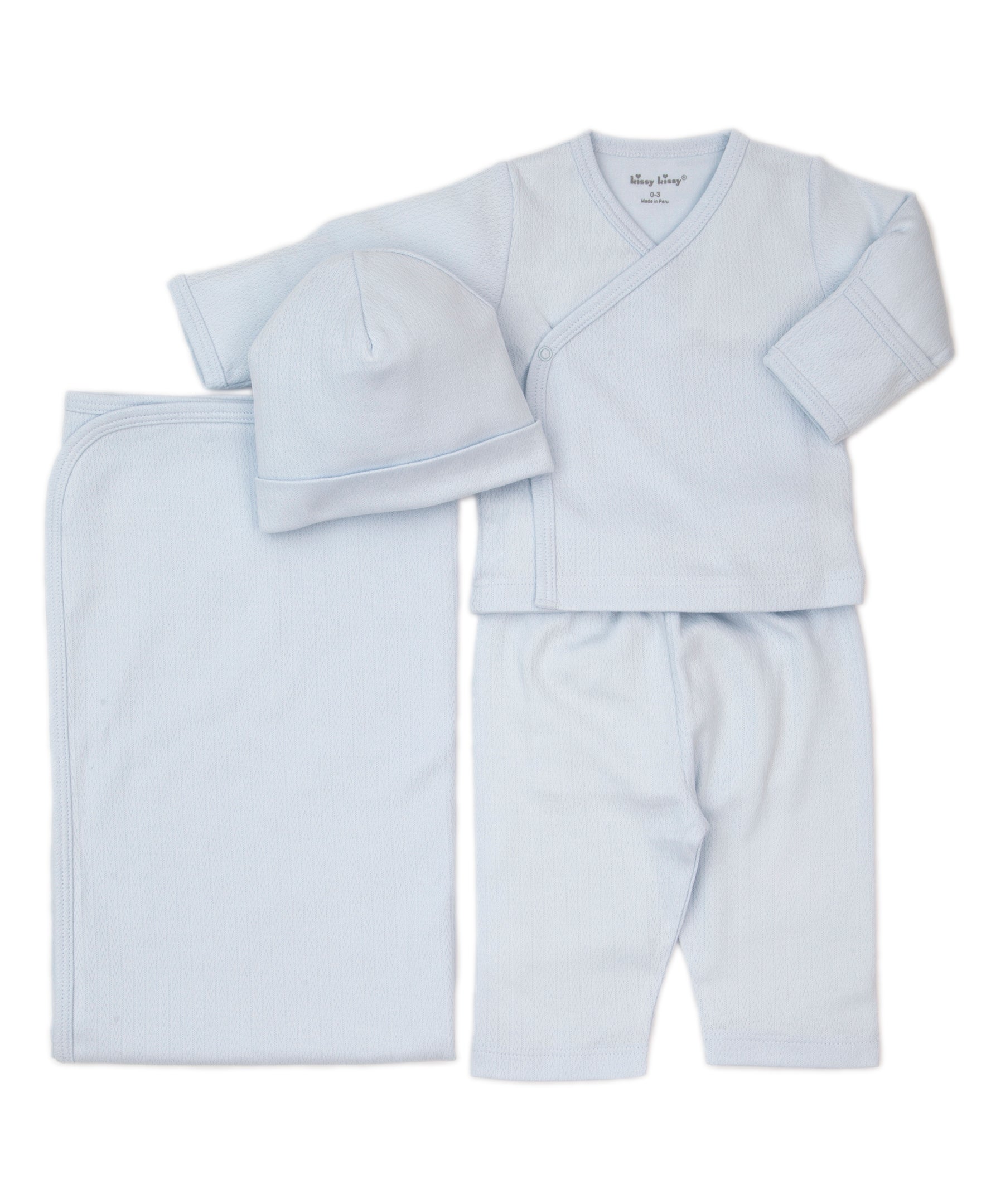 Take Me Home Blue Pointelle Bundle Set - Kissy Kissy