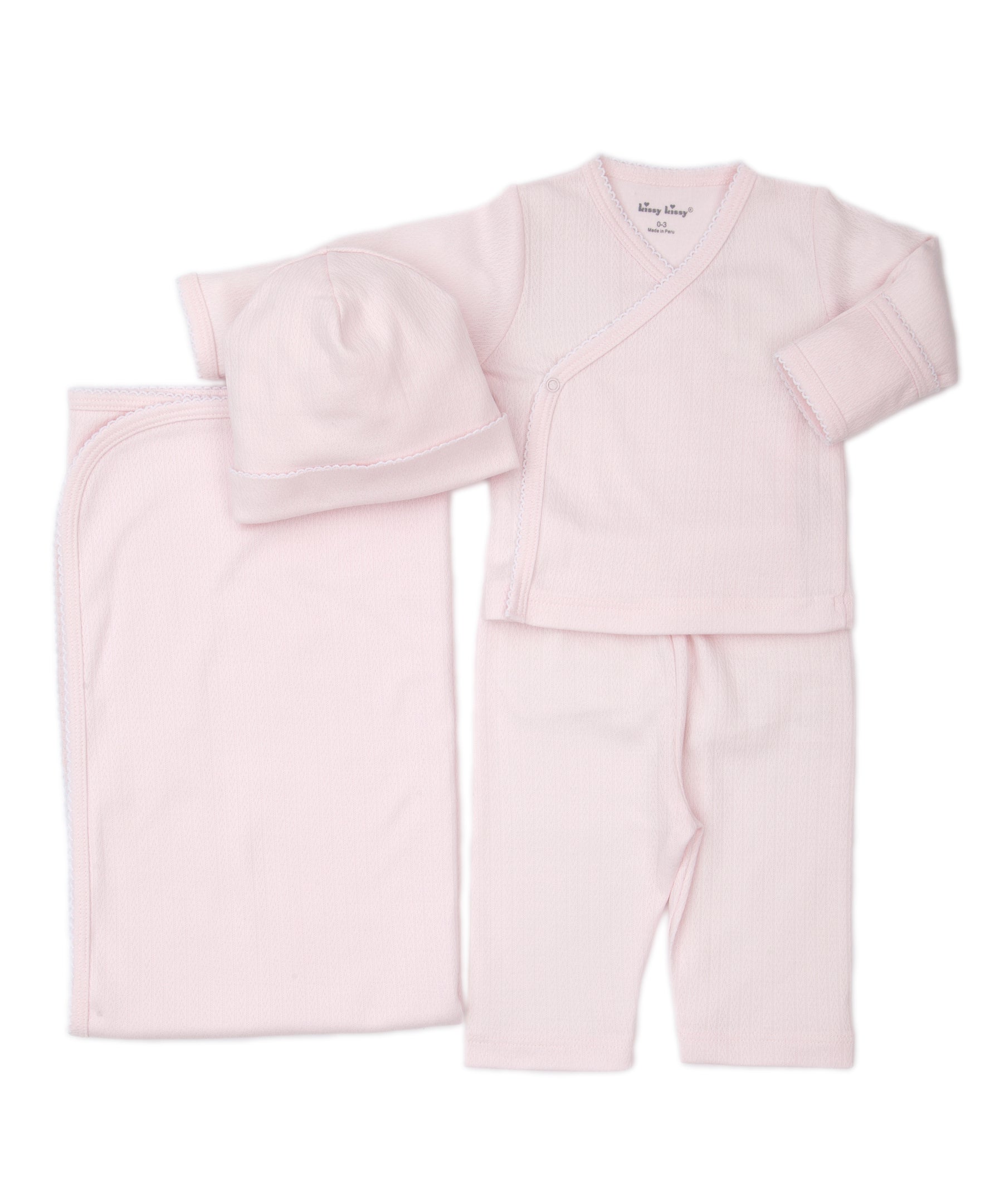 Take Me Home Pink Pointelle Bundle Set - Kissy Kissy