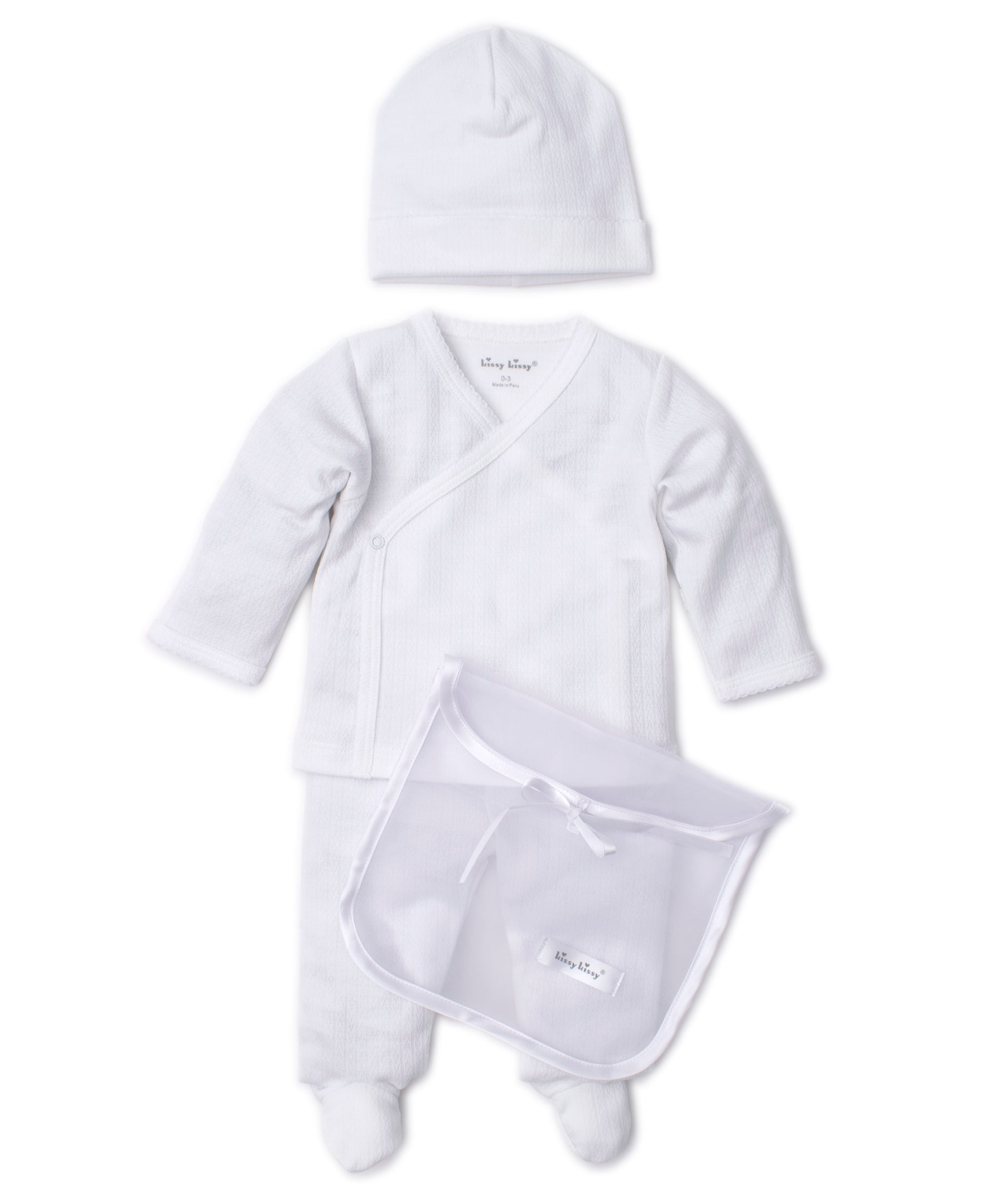 Kissy Pointelle White Take Me Home Gift Set - Kissy Kissy