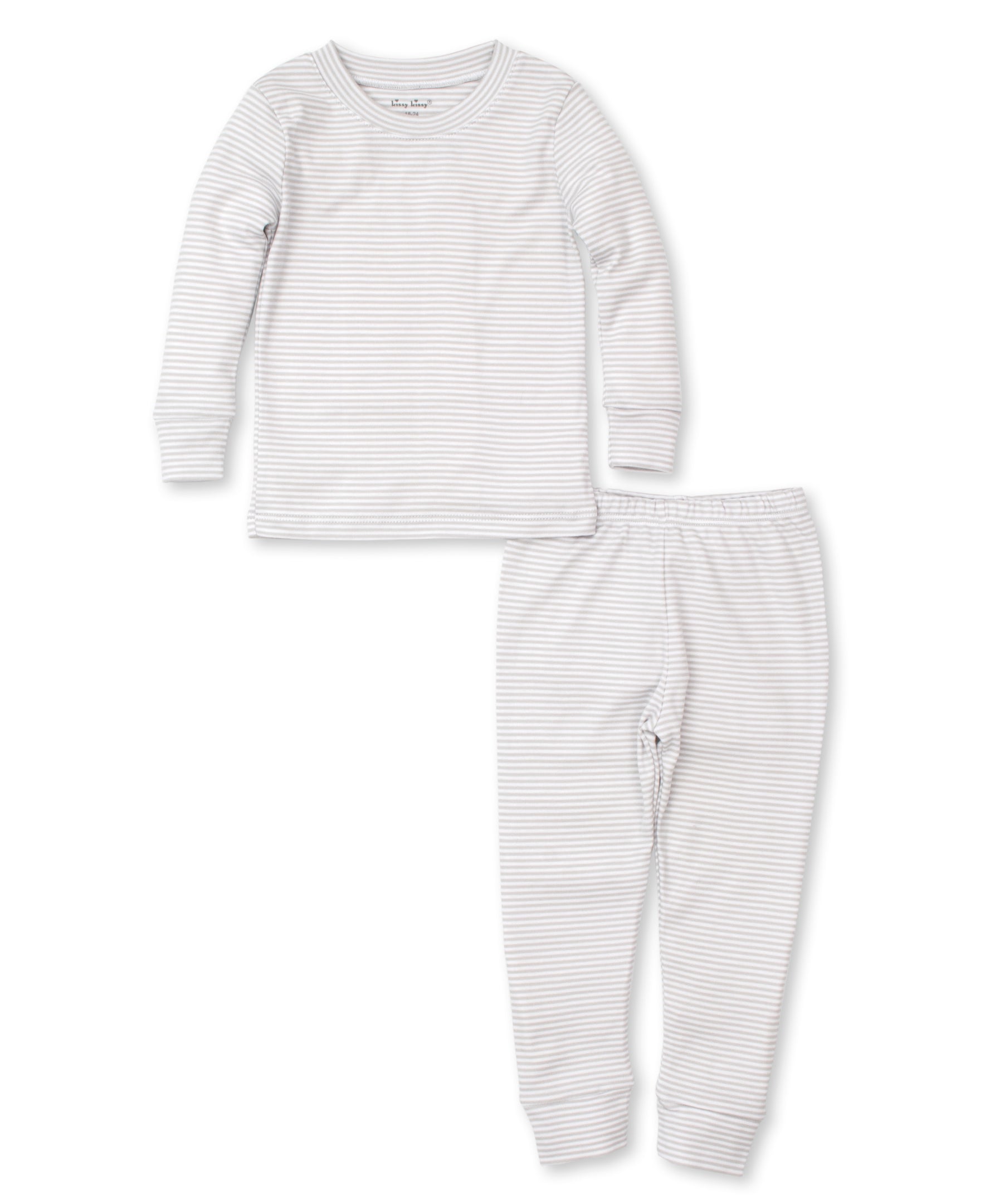 Silver Simple Stripes Pajama Set - Kissy Kissy