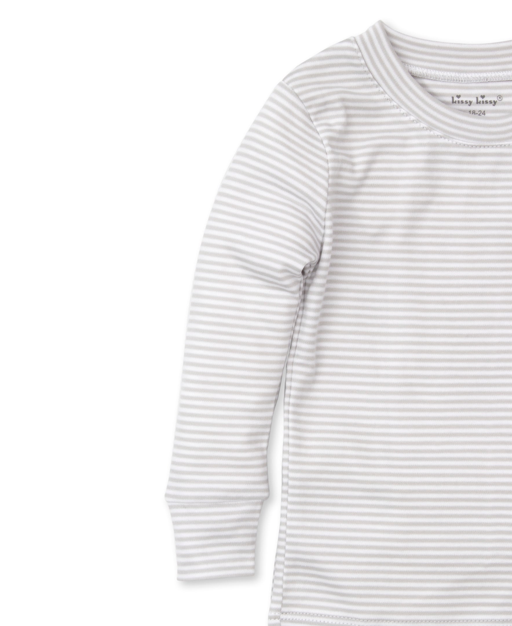 Silver Simple Stripes Pajama Set - Kissy Kissy