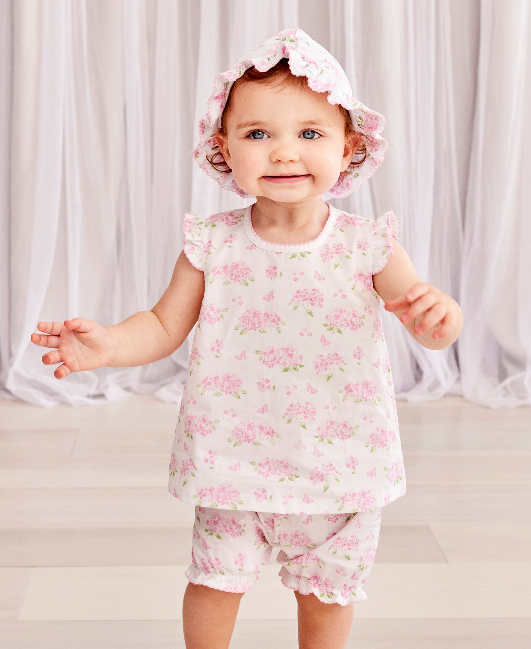 Heavenly Hydrangeas Pink Floppy Hat - Kissy Kissy
