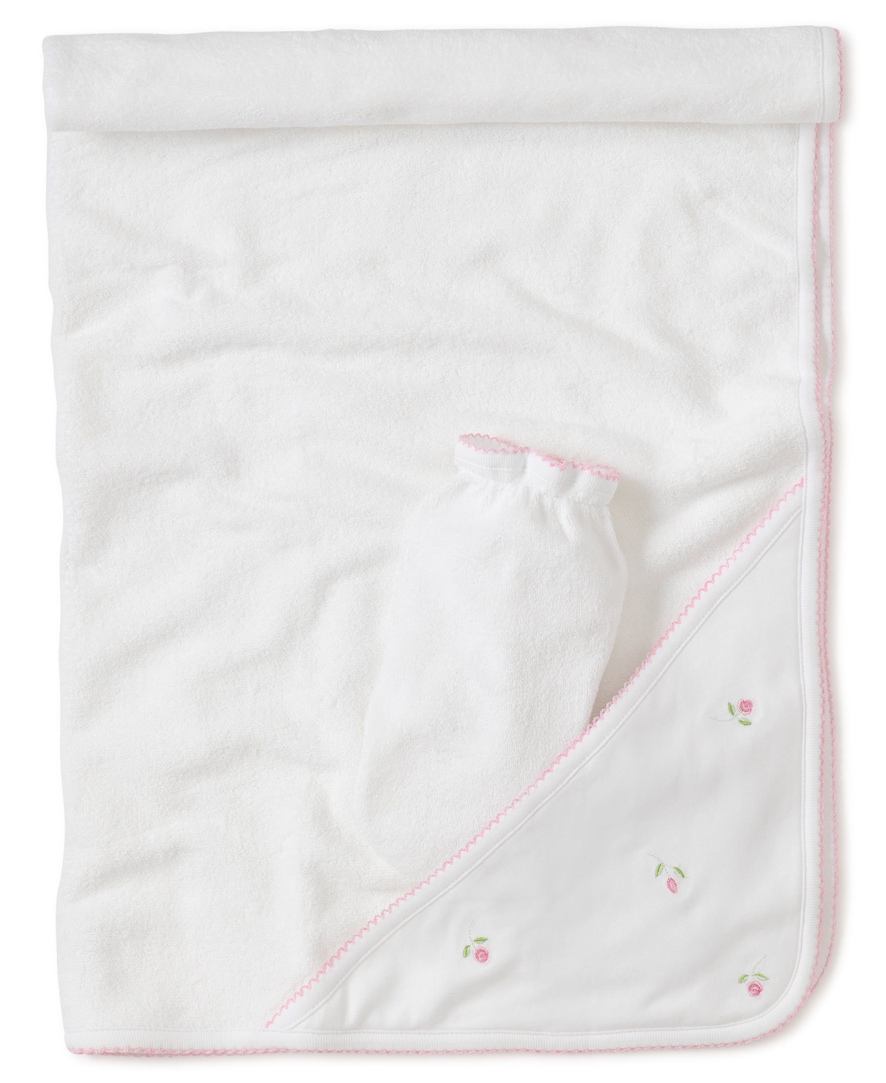Garden Roses Hooded Towel with Mitt - Kissy Kissy