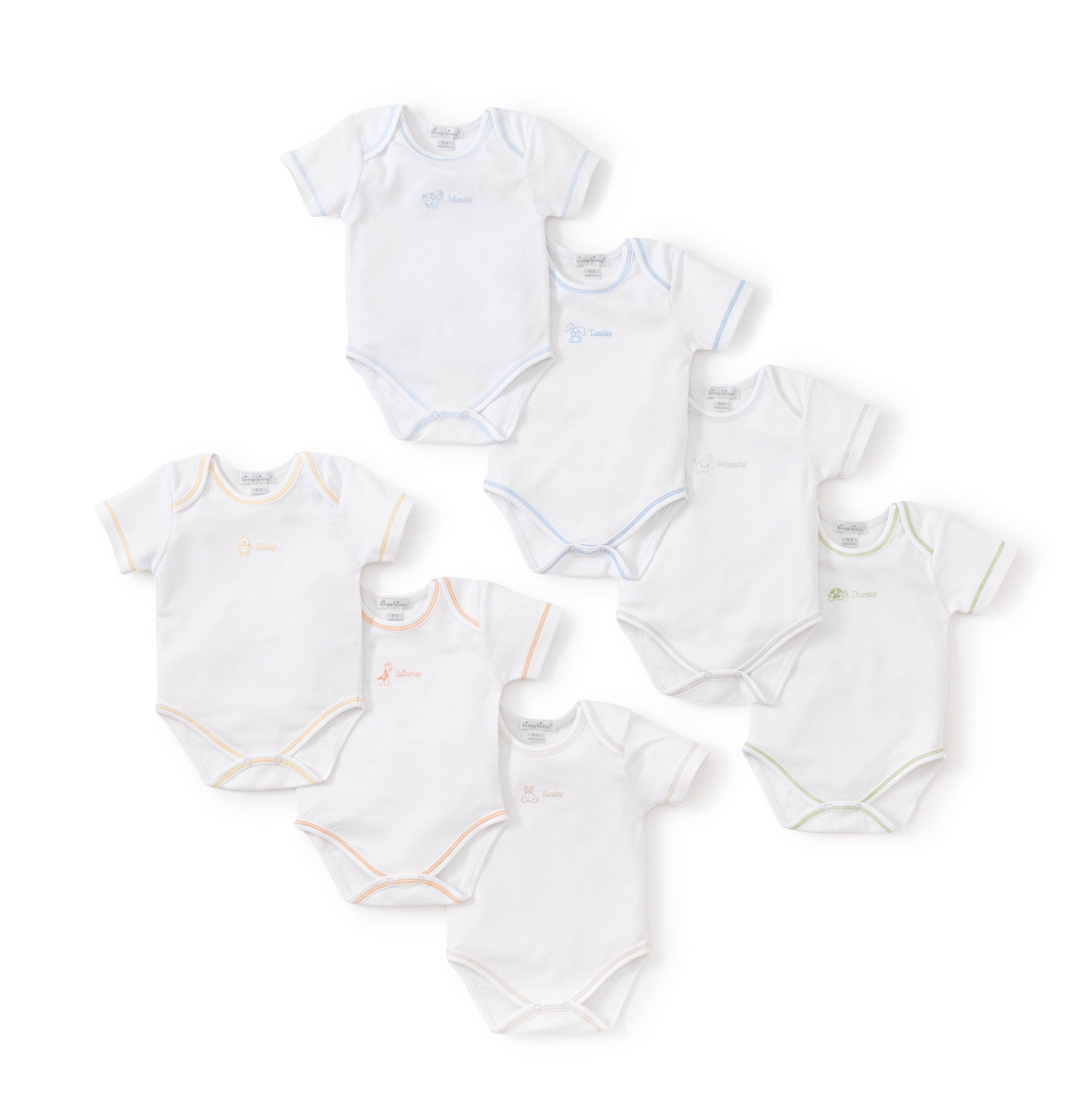 Days of the Week Boys Bodysuit Set - Kissy Kissy