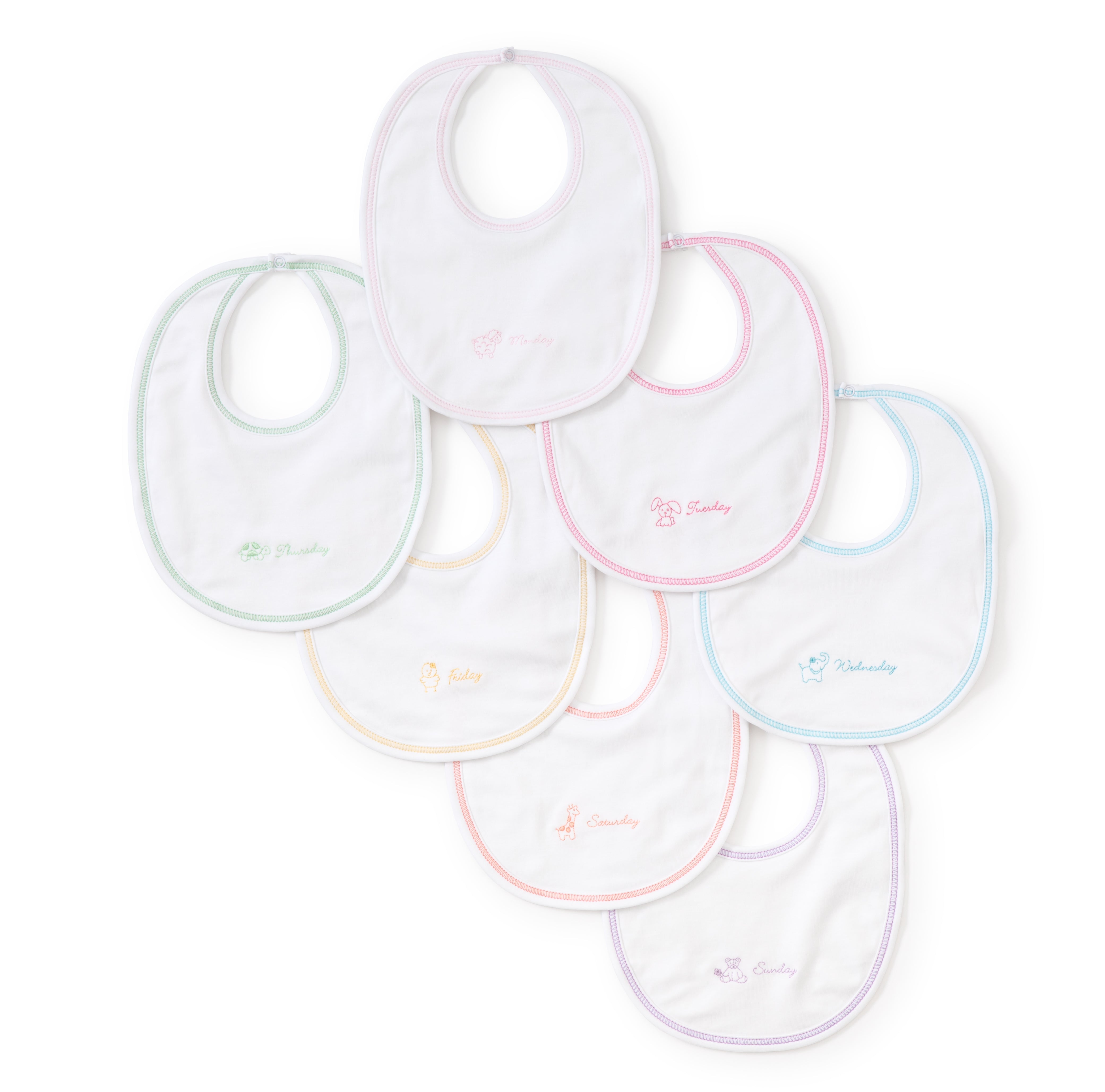 Days of the Week Girls Bib Set - Kissy Kissy