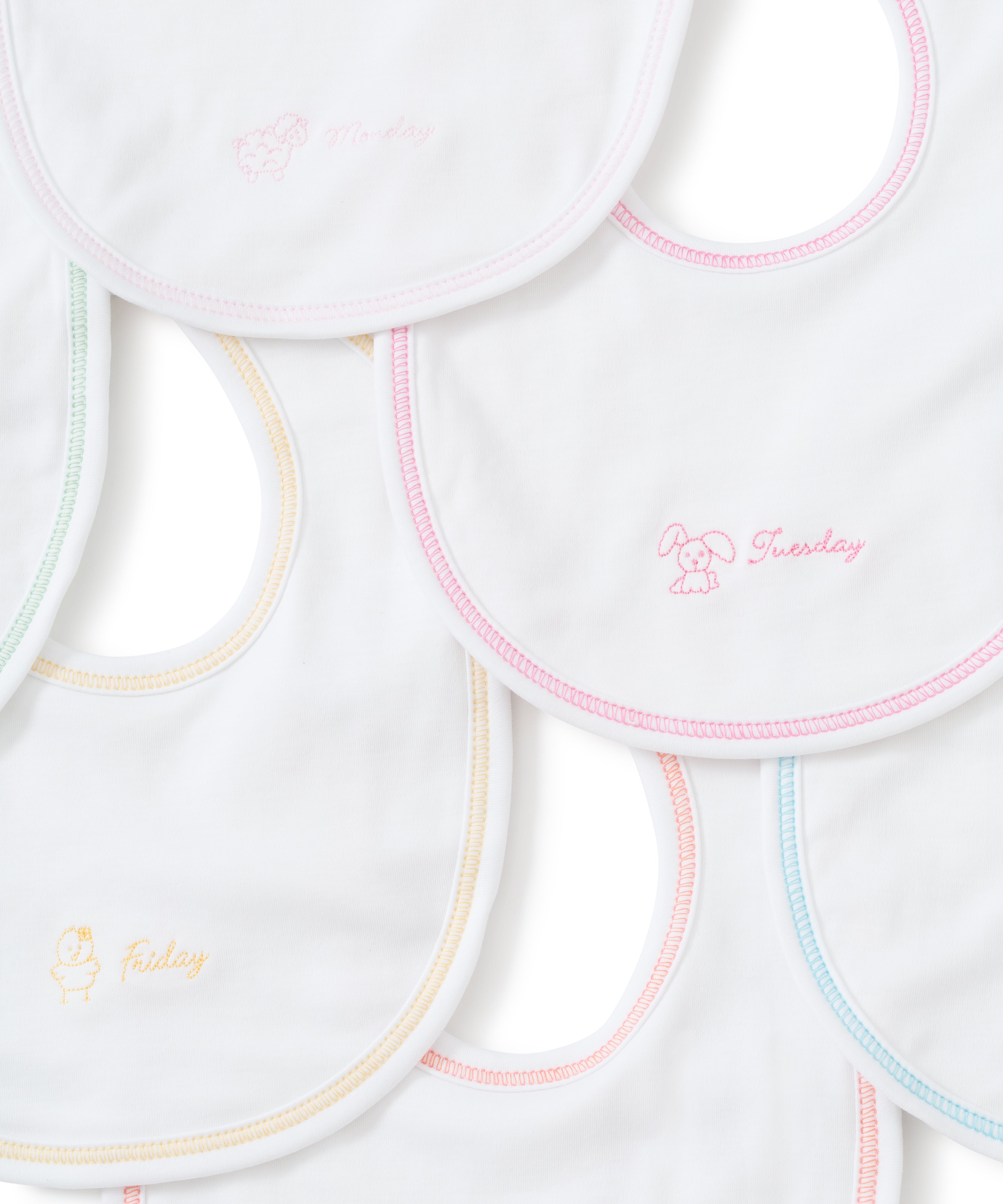 Days of the Week Girls Bib Set - Kissy Kissy