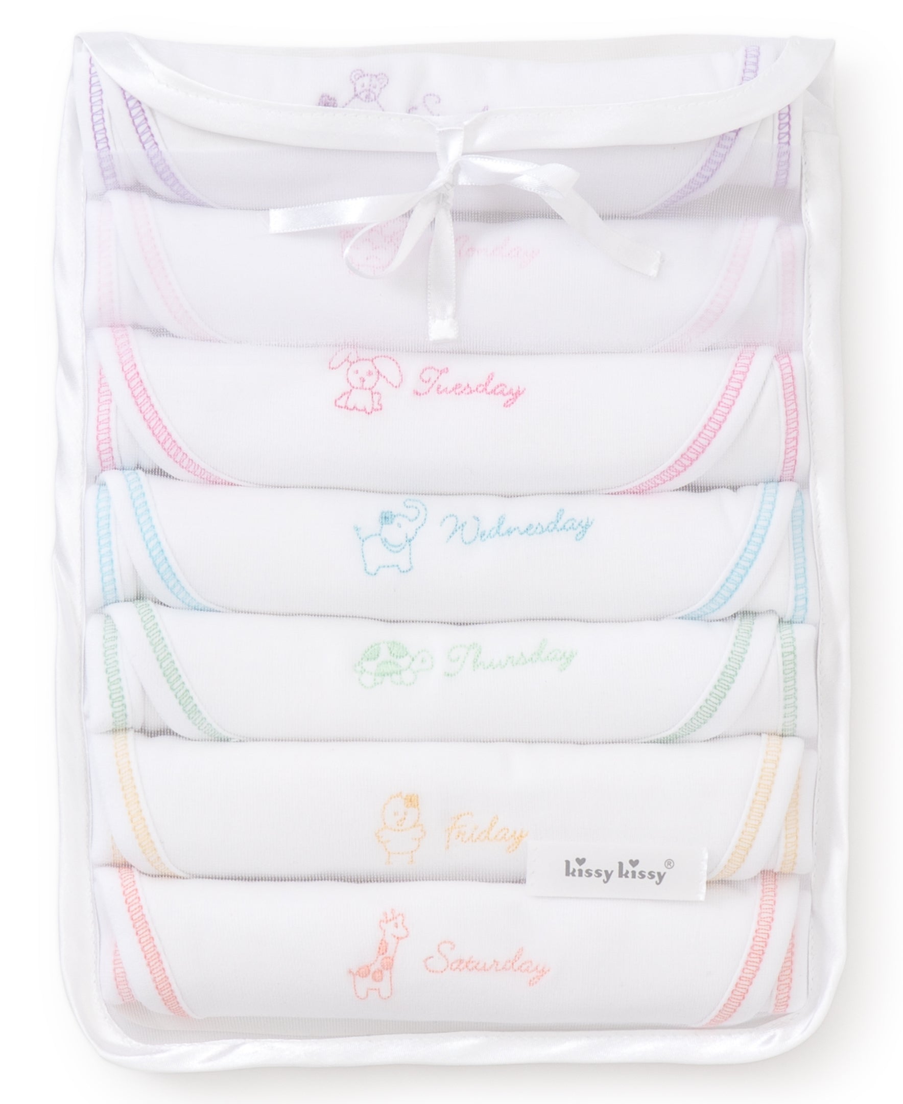 Days of the Week Girls Bib Set - Kissy Kissy