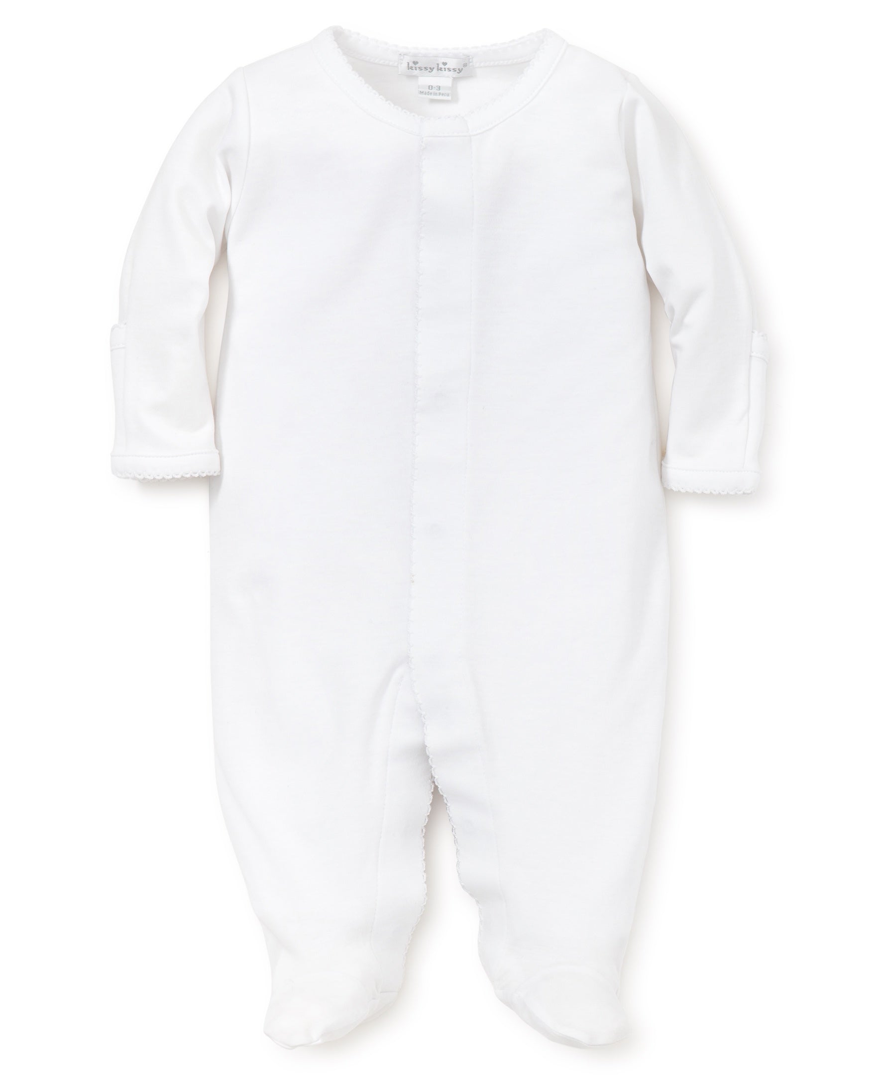 White Kissy Basics Footie NEW - Kissy Kissy
