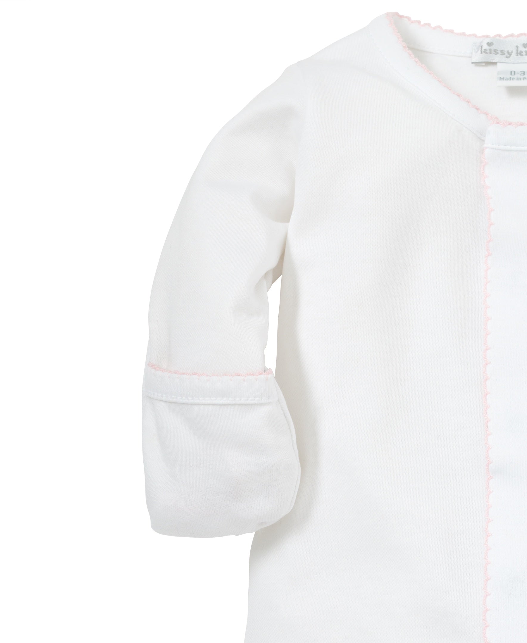 White/Pink Kissy Basics Footie NEW - Kissy Kissy