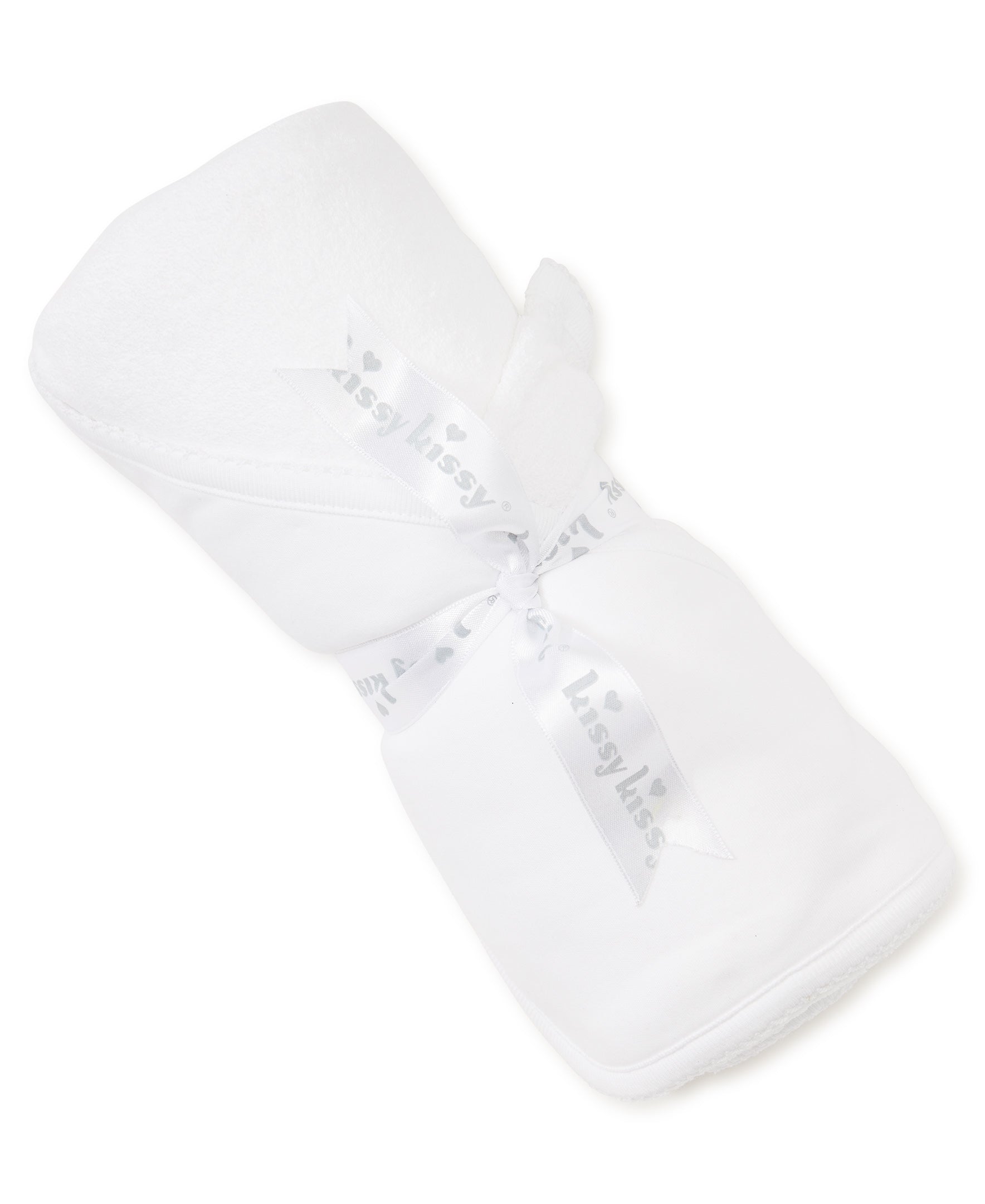 White Kissy Basics Hooded Towel & Mitt Set - Kissy Kissy