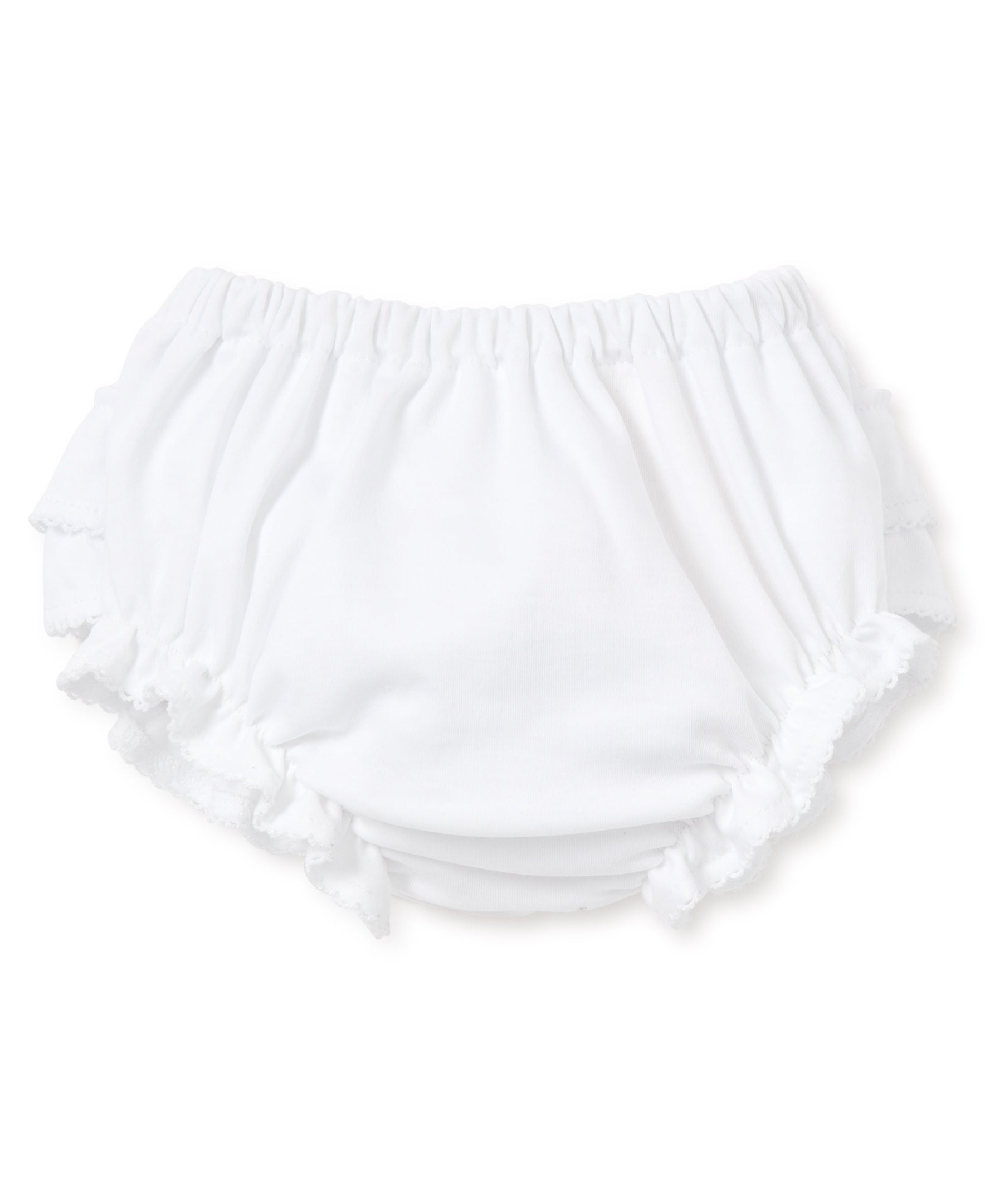 White Kissy Basics Ruffle Diaper Cover - Kissy Kissy