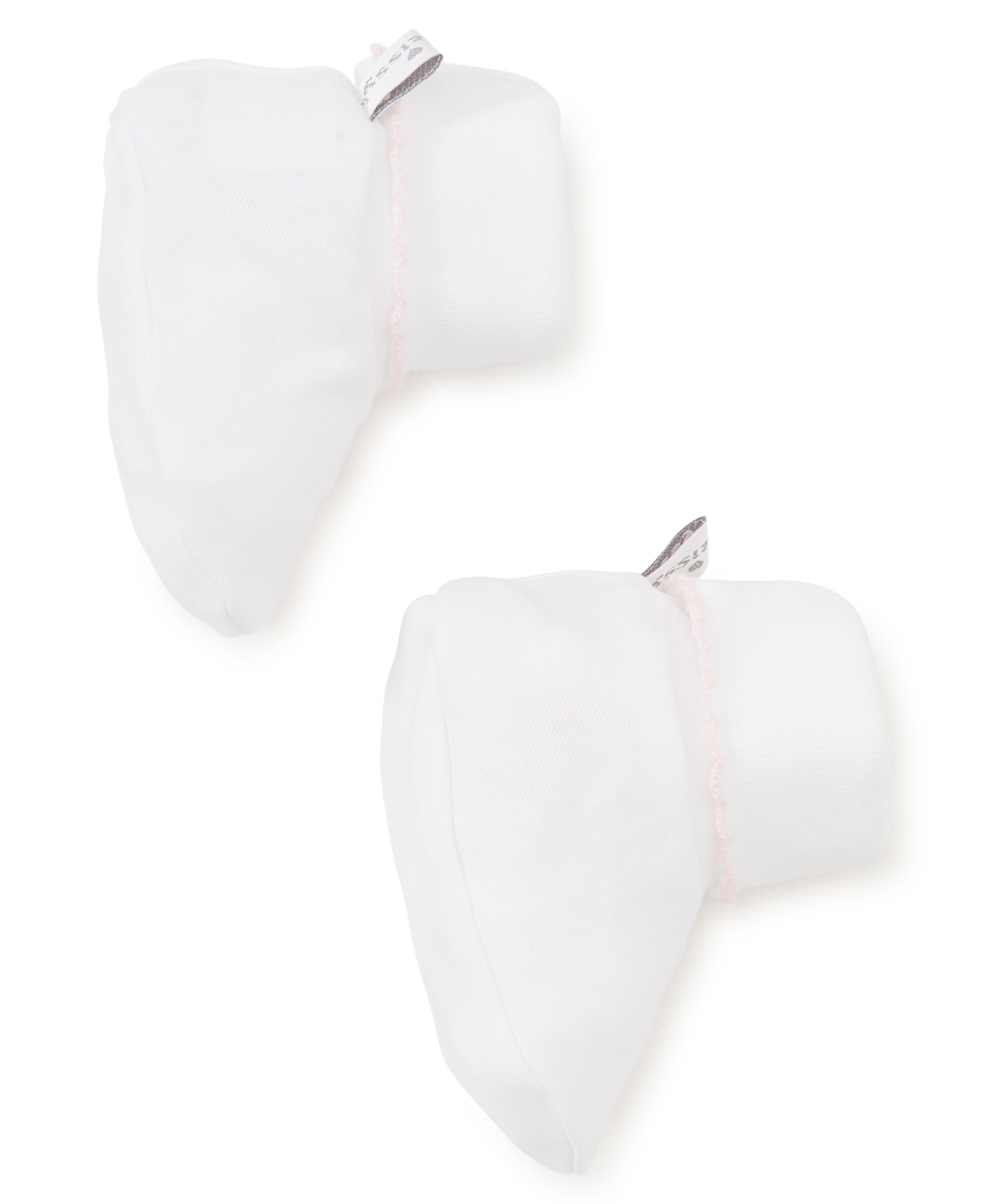 White/Pink Kissy Basics Booties - Kissy Kissy