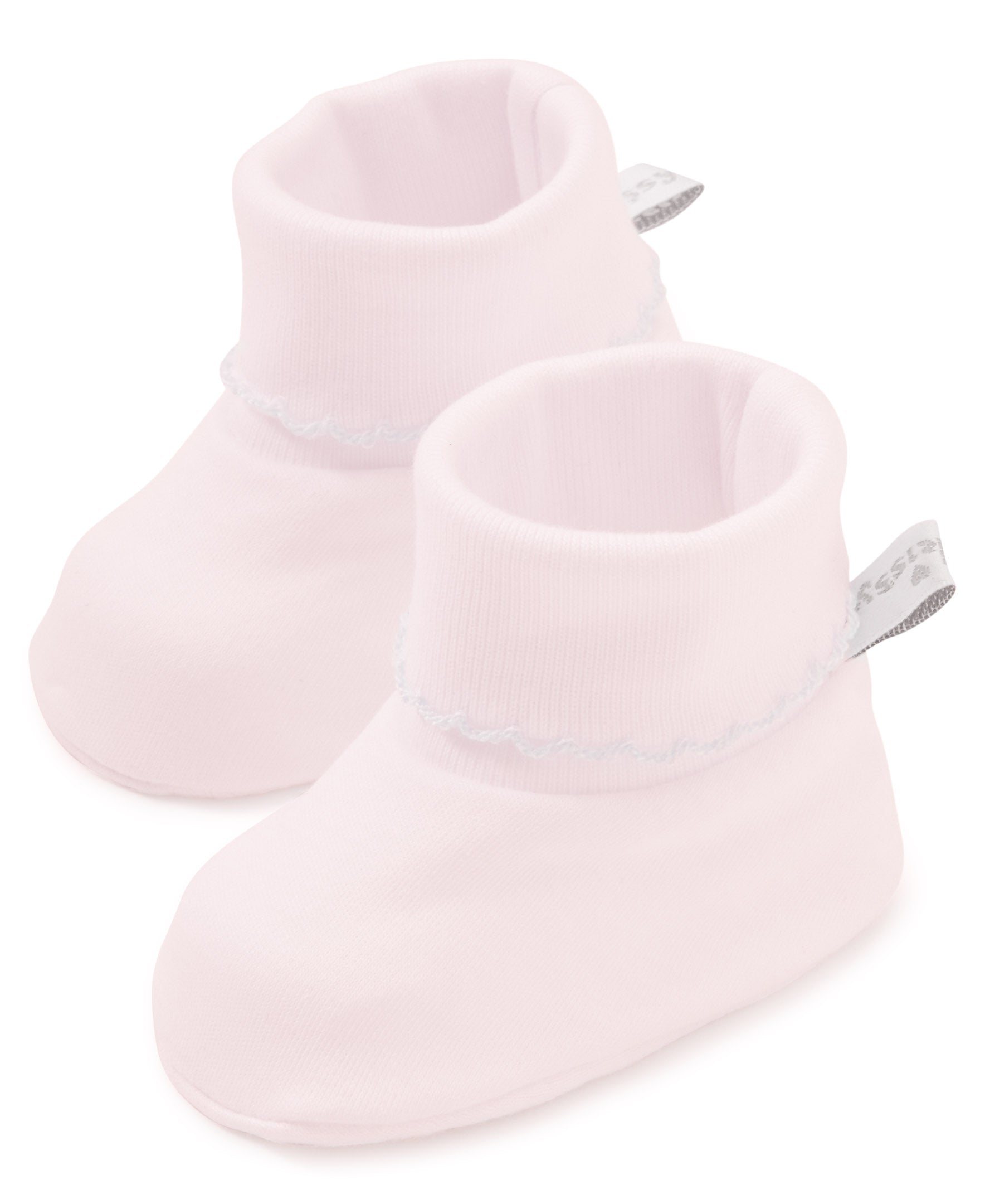 Pink/White Kissy Basics Booties - Kissy Kissy