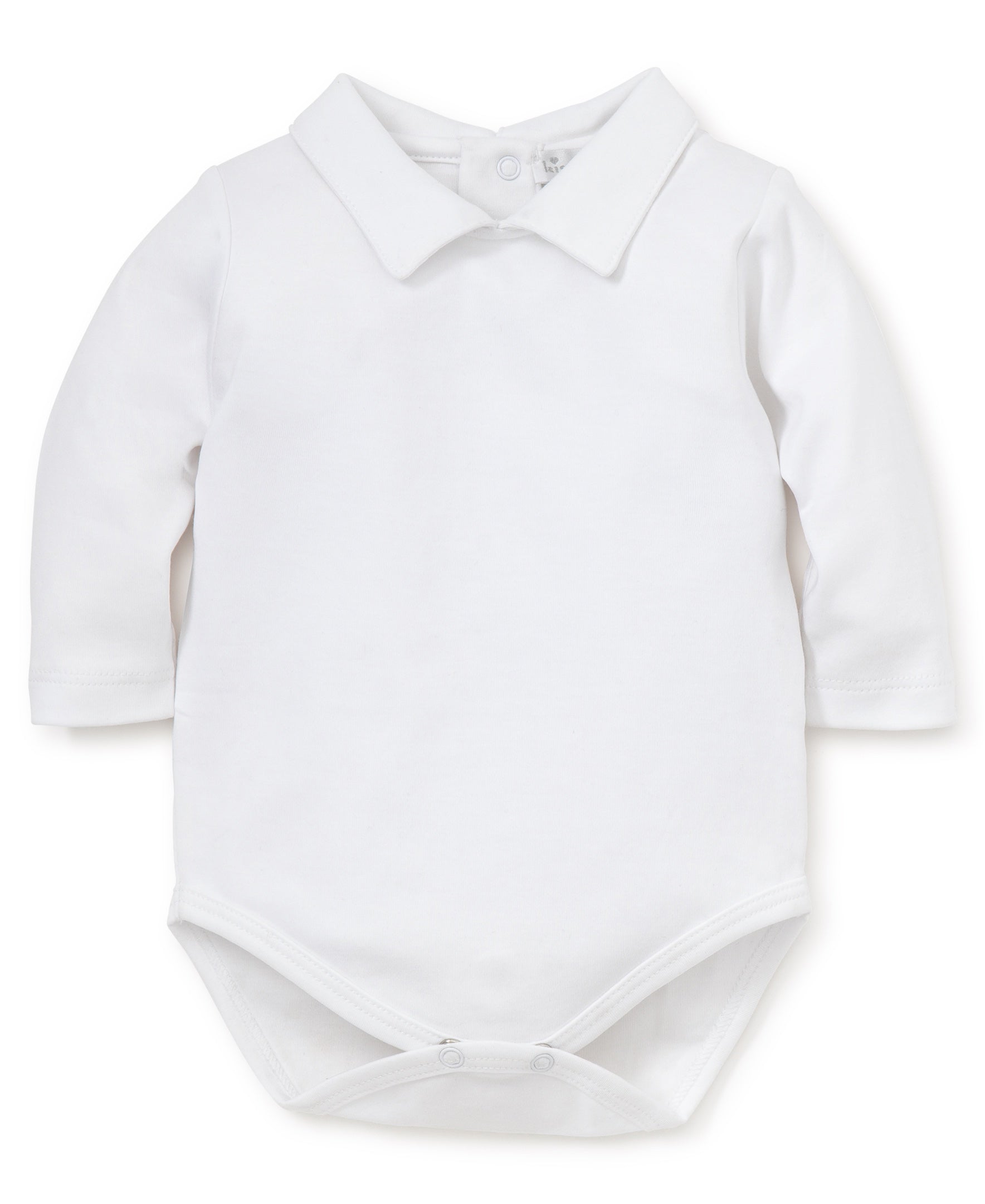 White Kissy Basics Long Sleeve Collar Bodysuit - Kissy Kissy