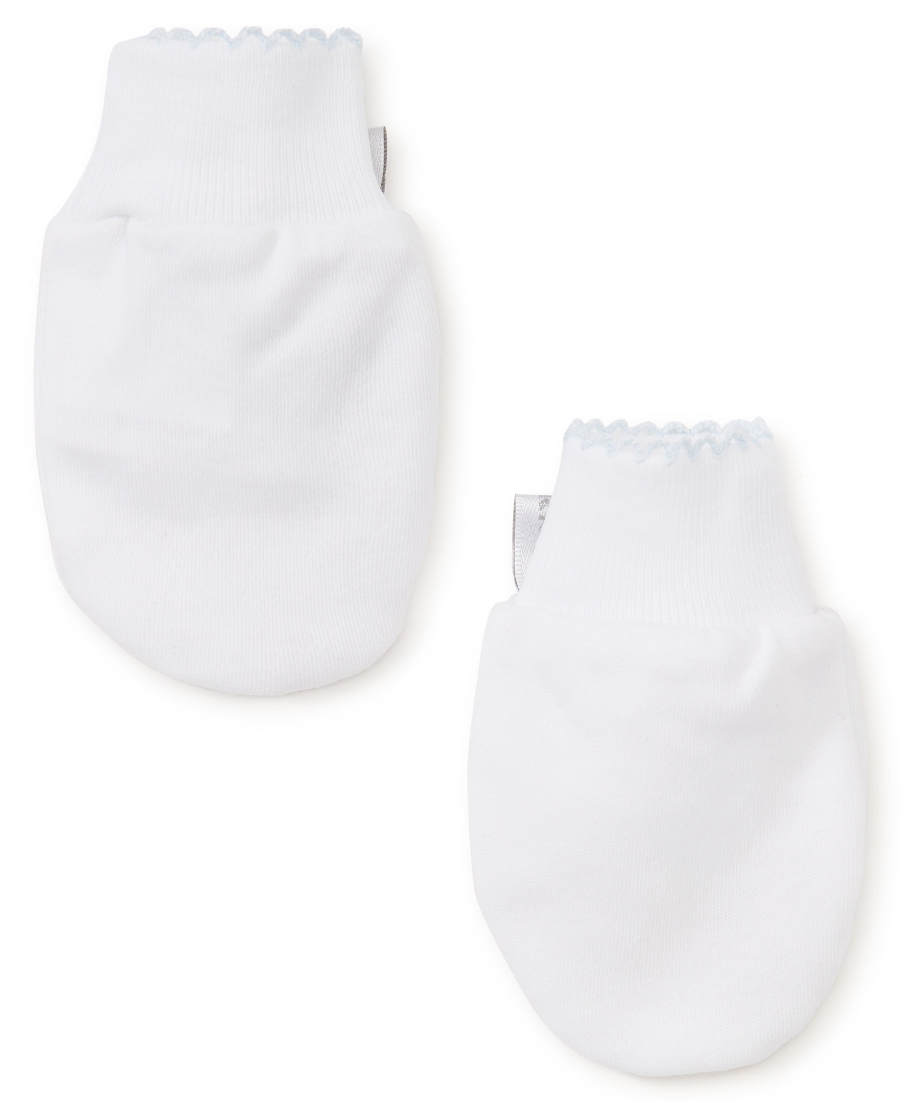 White/Blue Kissy Basics Mittens - Kissy Kissy