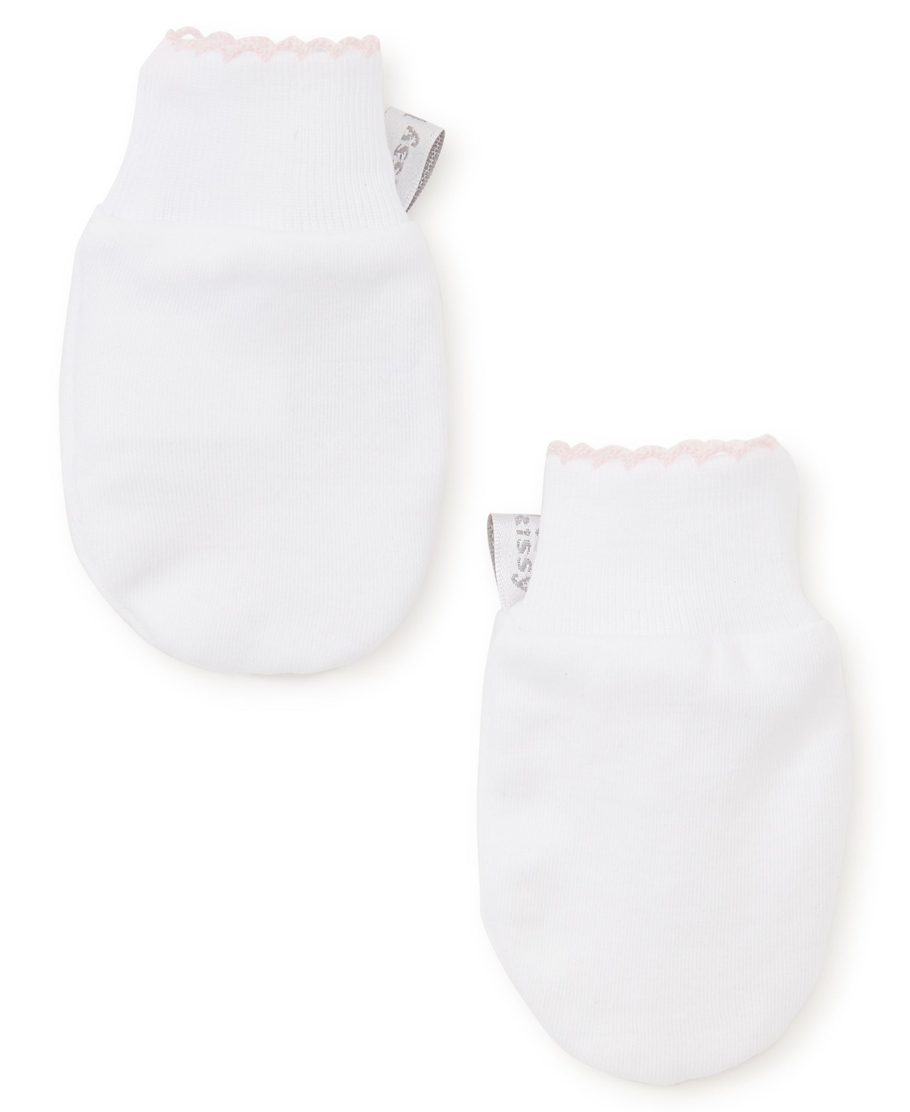 White/Pink Kissy Basics Mittens - Kissy Kissy