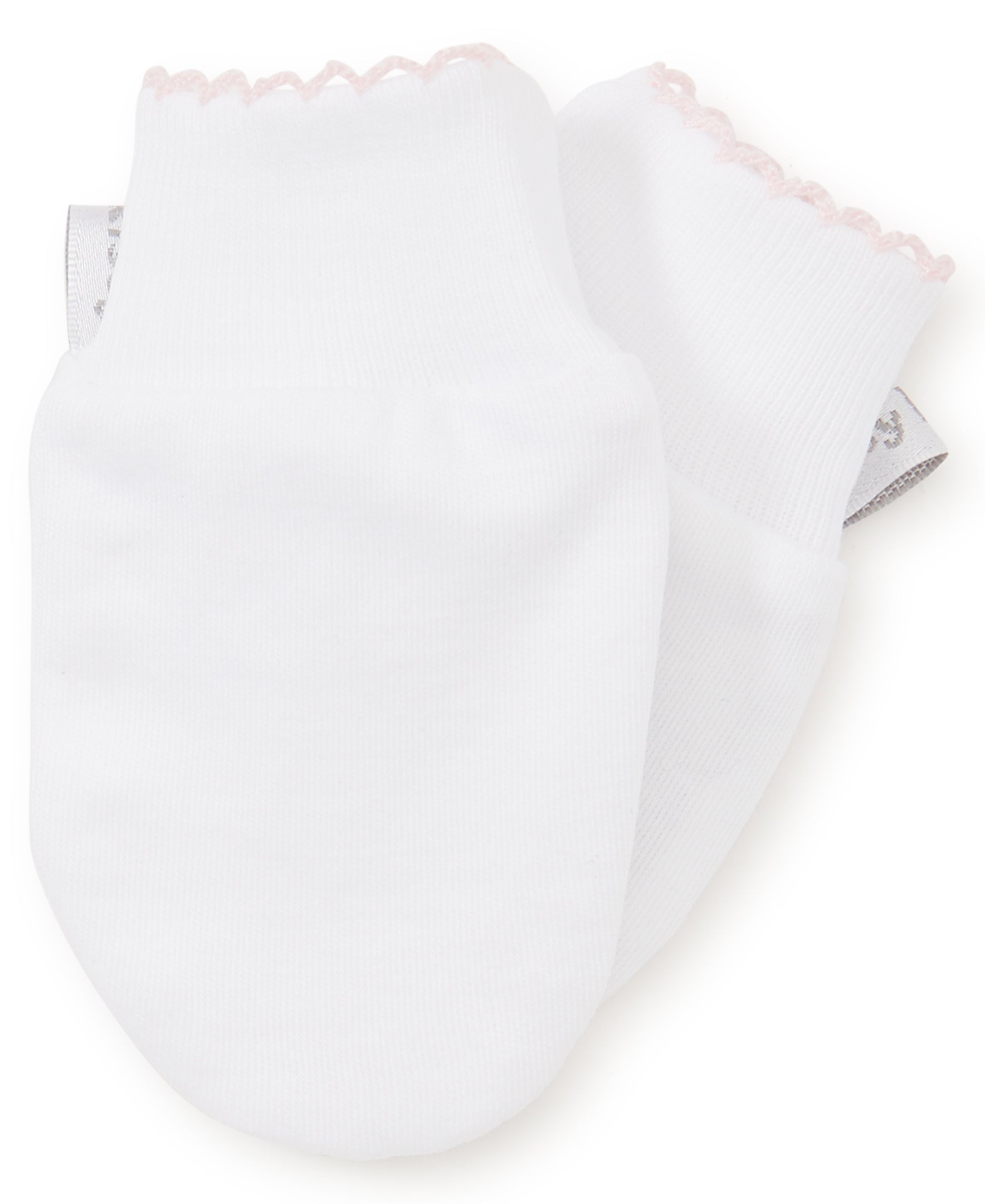 White/Pink Kissy Basics Mittens - Kissy Kissy