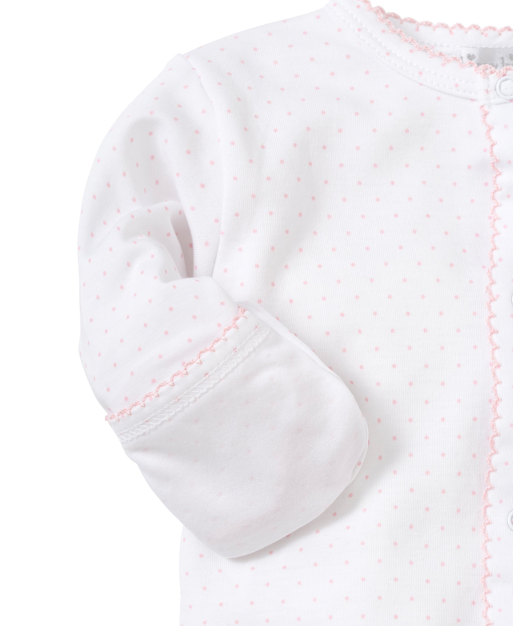 White/Pink New Kissy Dots Print Footie - Kissy Kissy