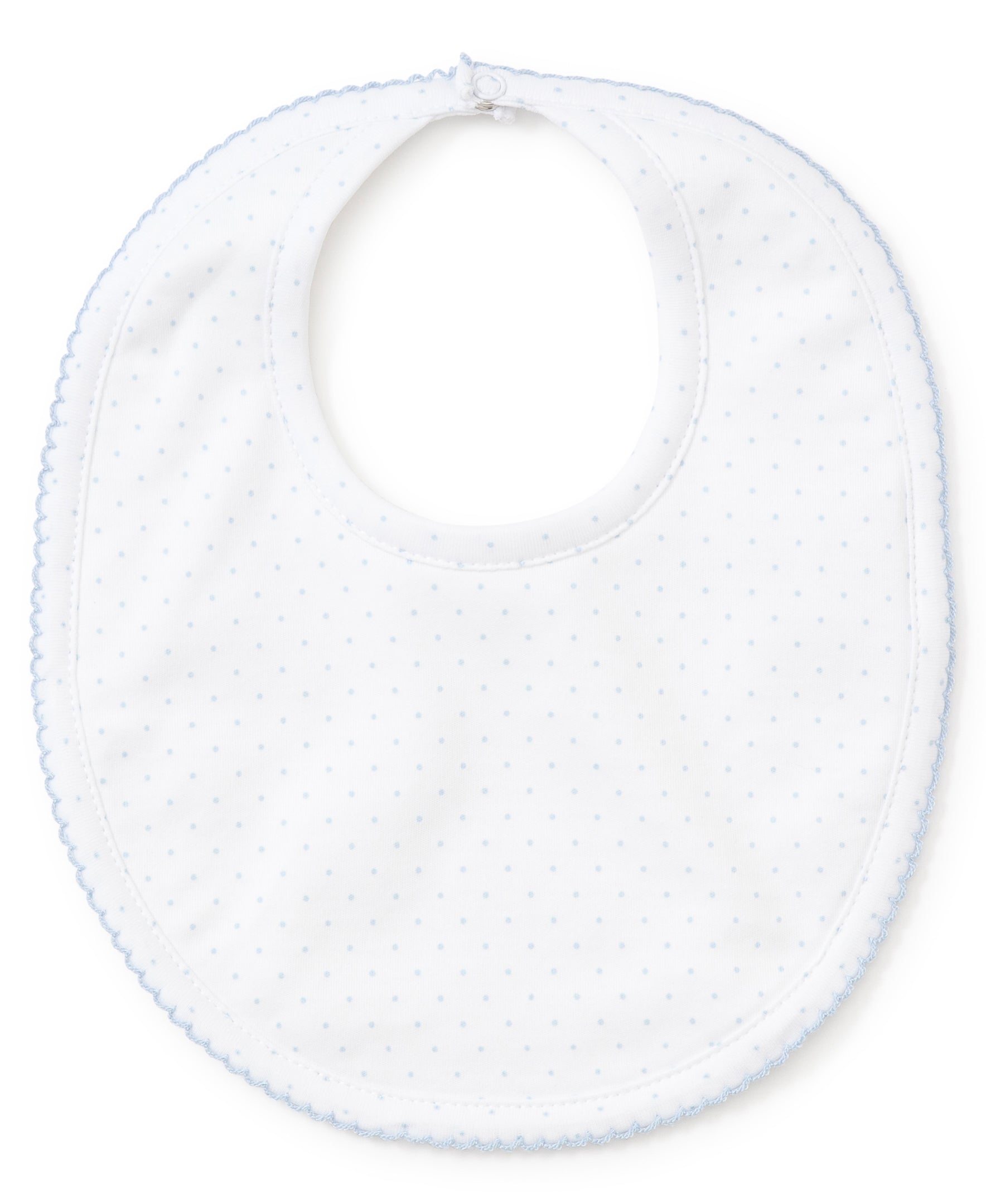 White/Blue New Kissy Dots Print Bib - Kissy Kissy