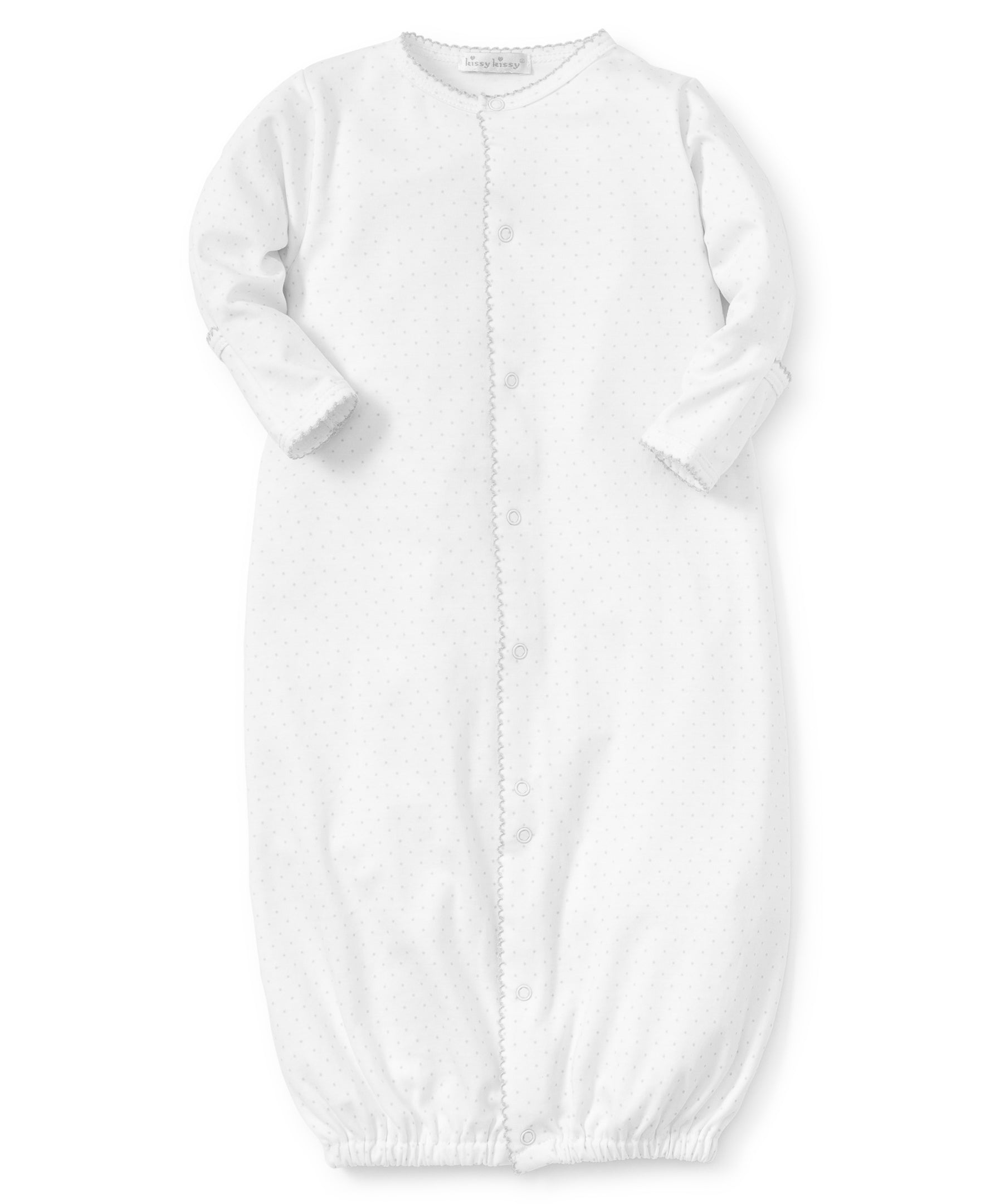 White/Silver New Kissy Dots Print Converter Gown - Kissy Kissy