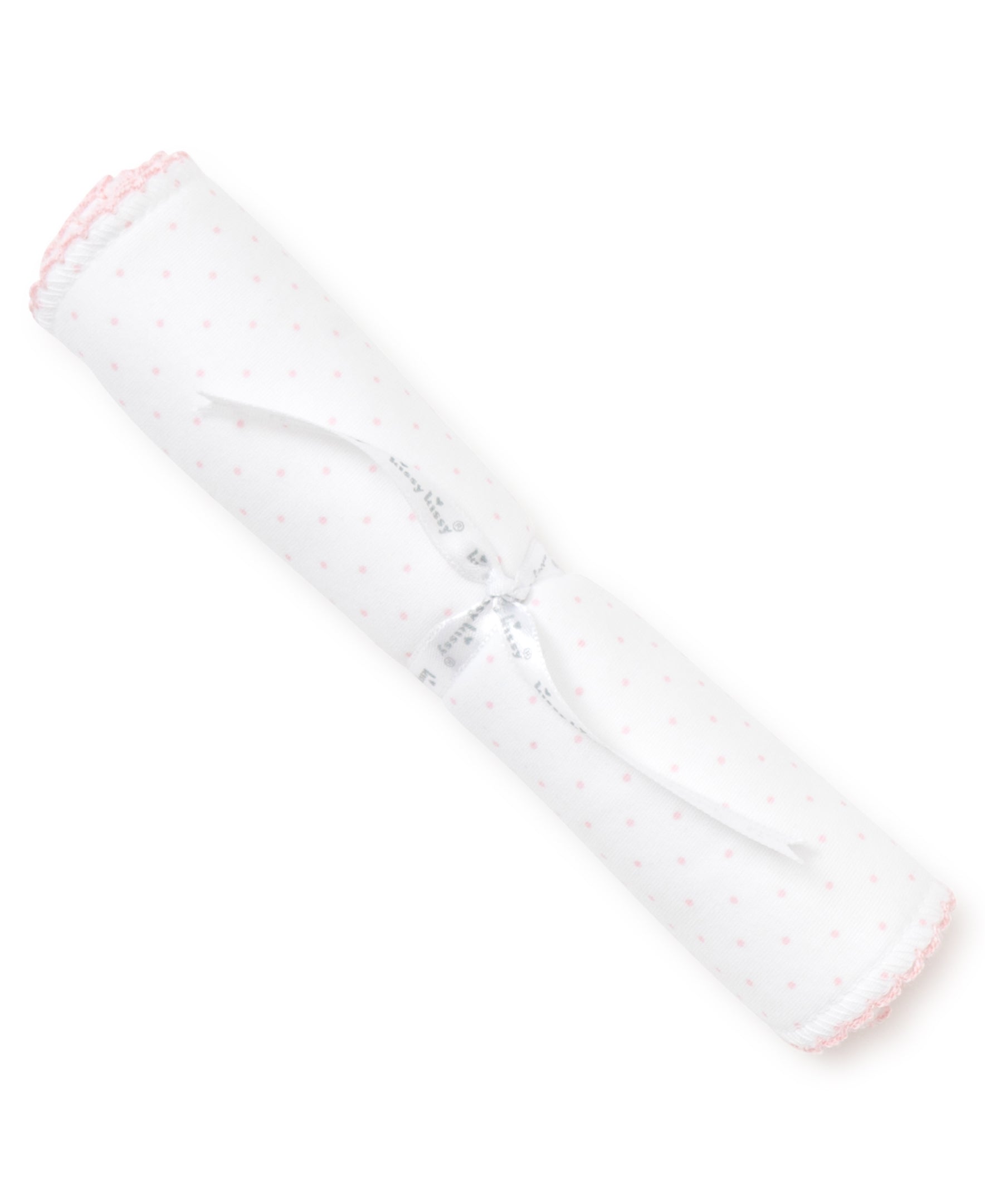 White/Pink New Kissy Dots Print Burp - Kissy Kissy