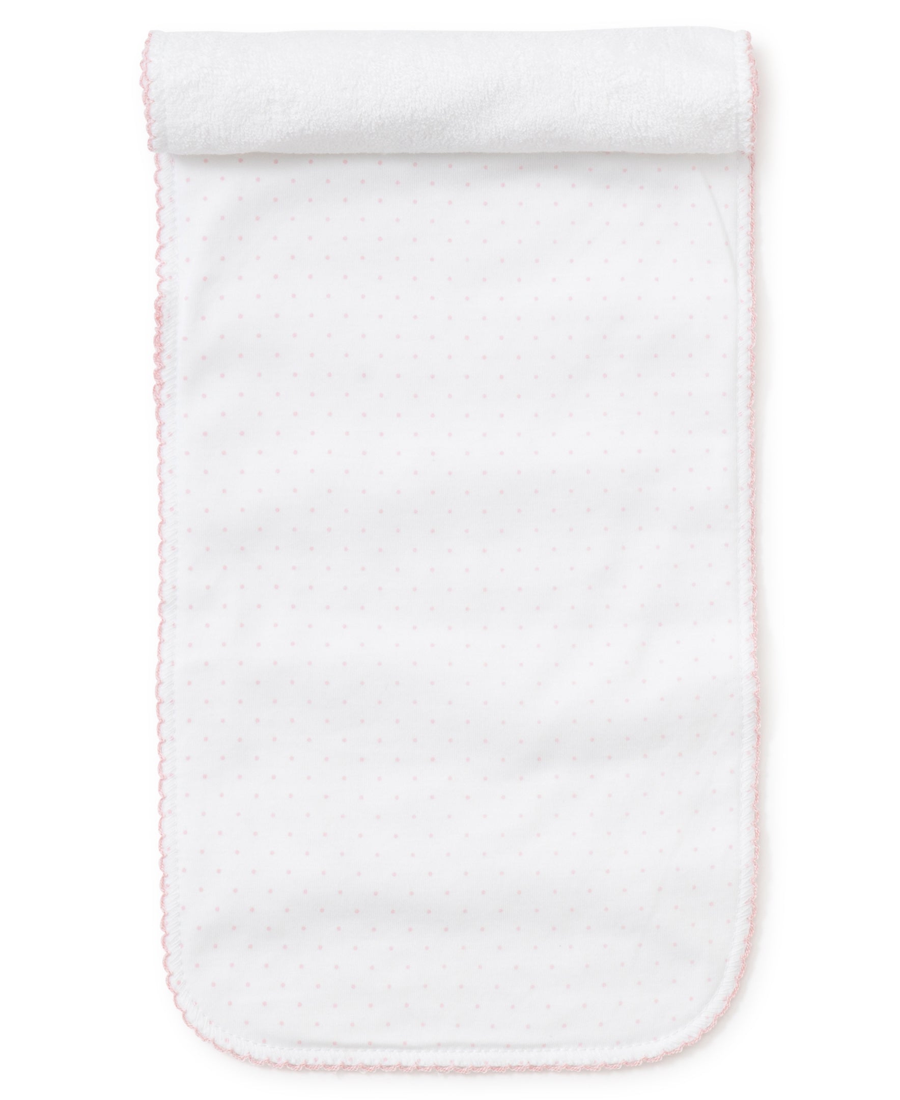White/Pink New Kissy Dots Print Burp - Kissy Kissy