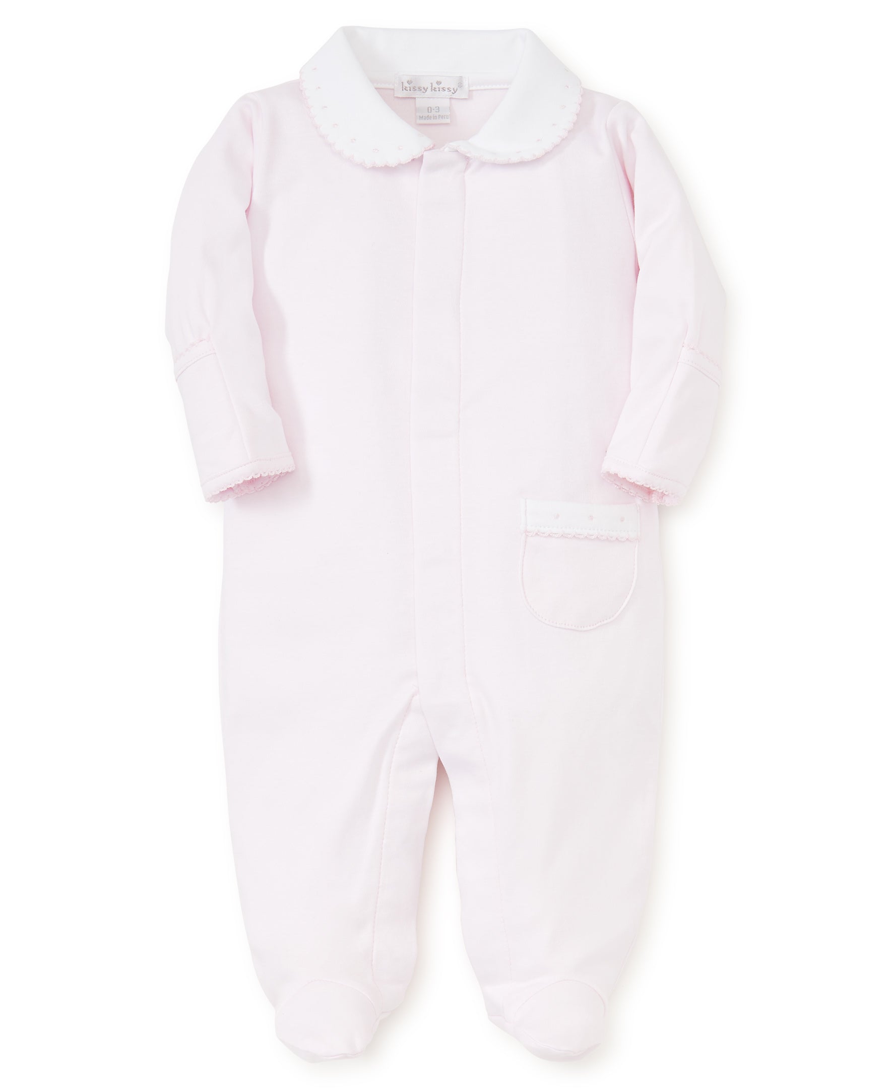 Pink Kissy New Beginnings Footie w/Collar - Kissy Kissy