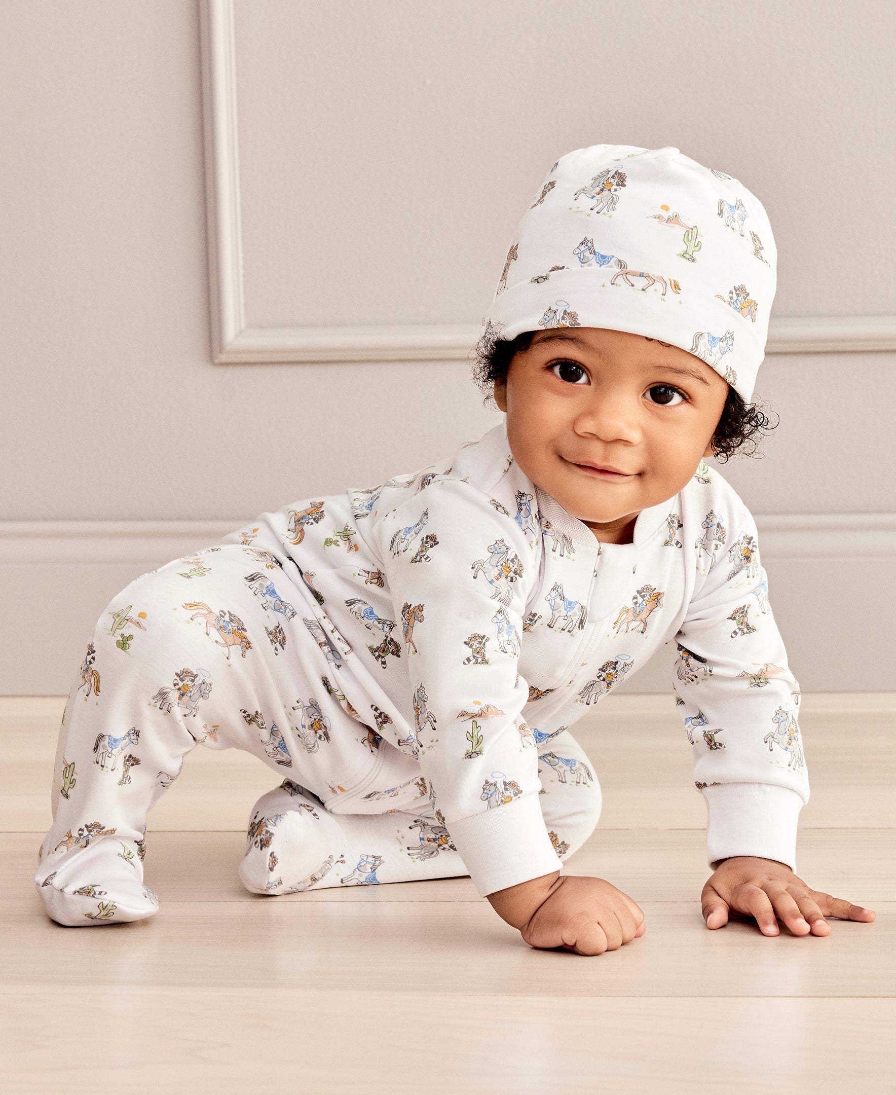 Cowpokes Roundup Zip Footie - Kissy Kissy