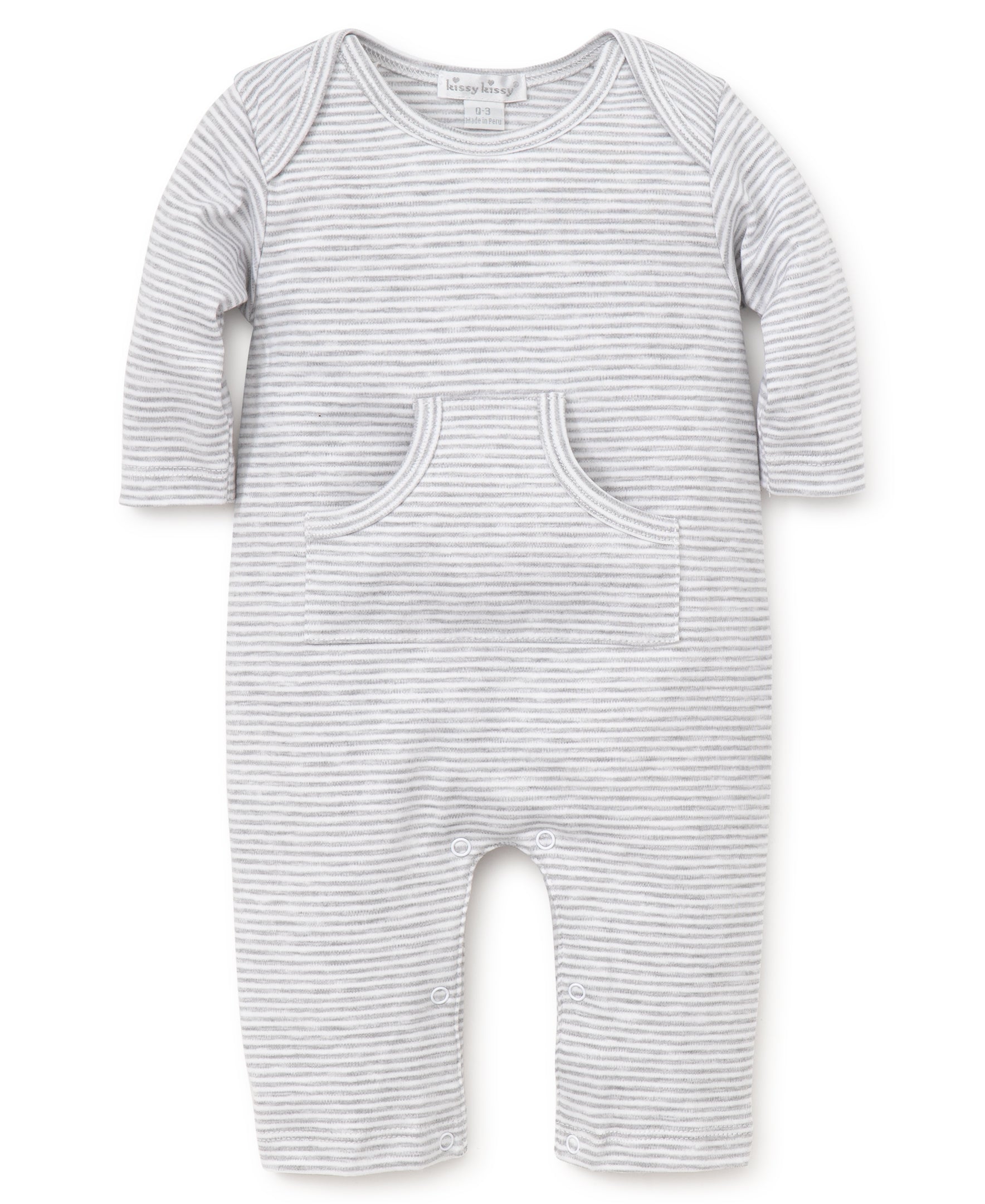 Gray Kissy Essentials Stripe Playsuit - Kissy Kissy
