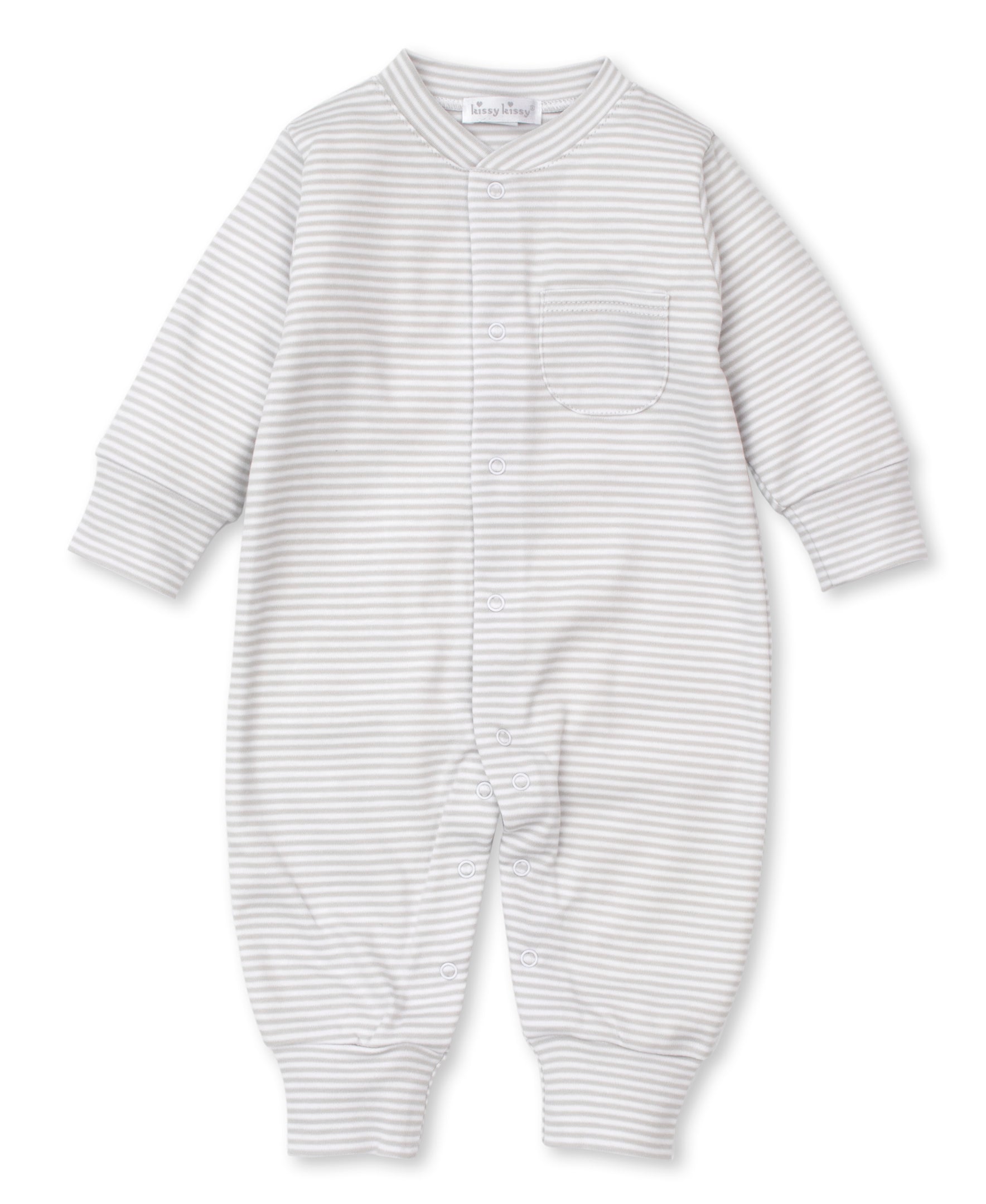 Simple Stripes Silver Playsuit - Kissy Kissy