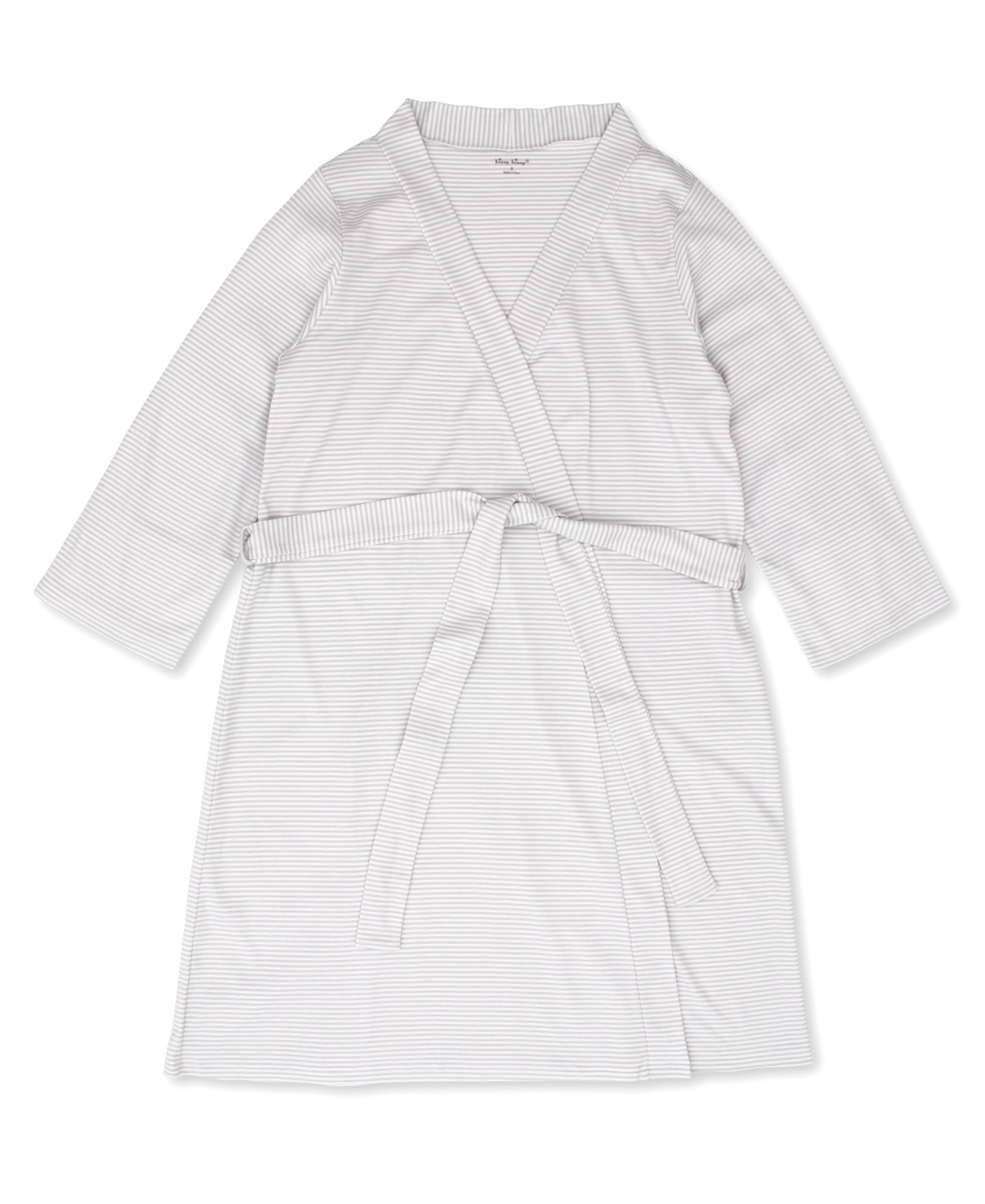 Simple Stripes Silver Adult Robe - Kissy Kissy