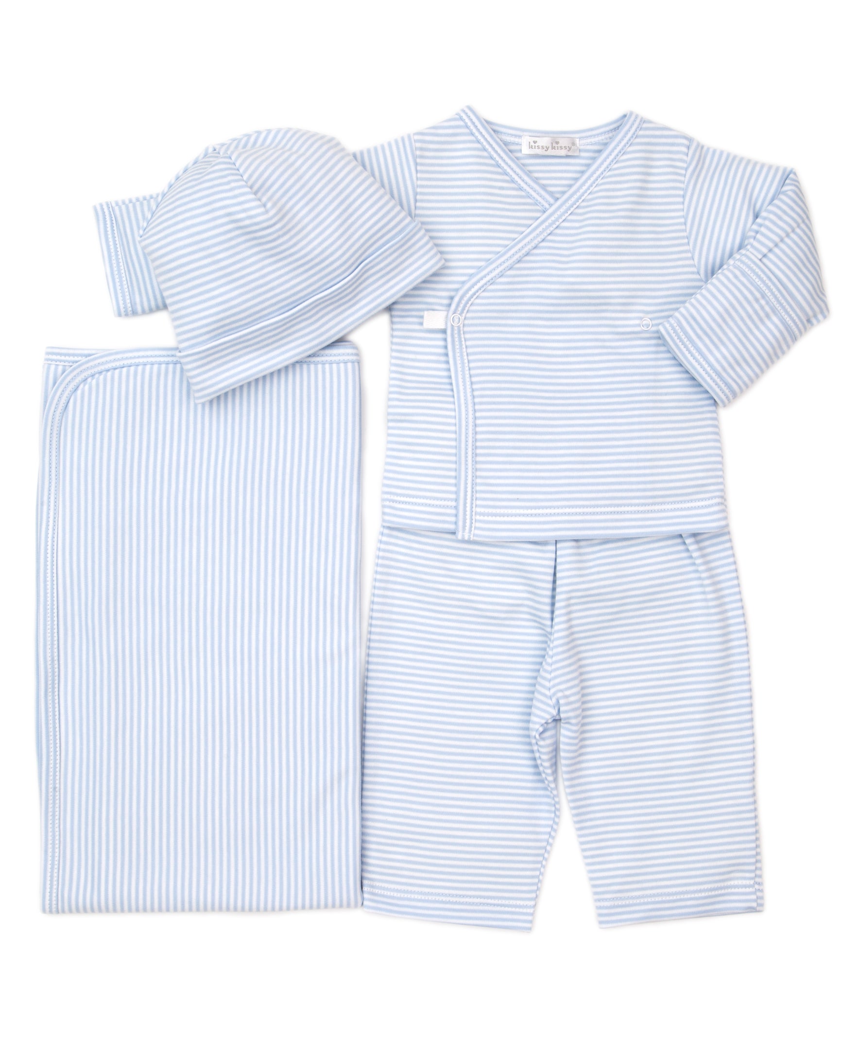 Take Me Home Blue Simple Stripes Bundle Set - Kissy Kissy
