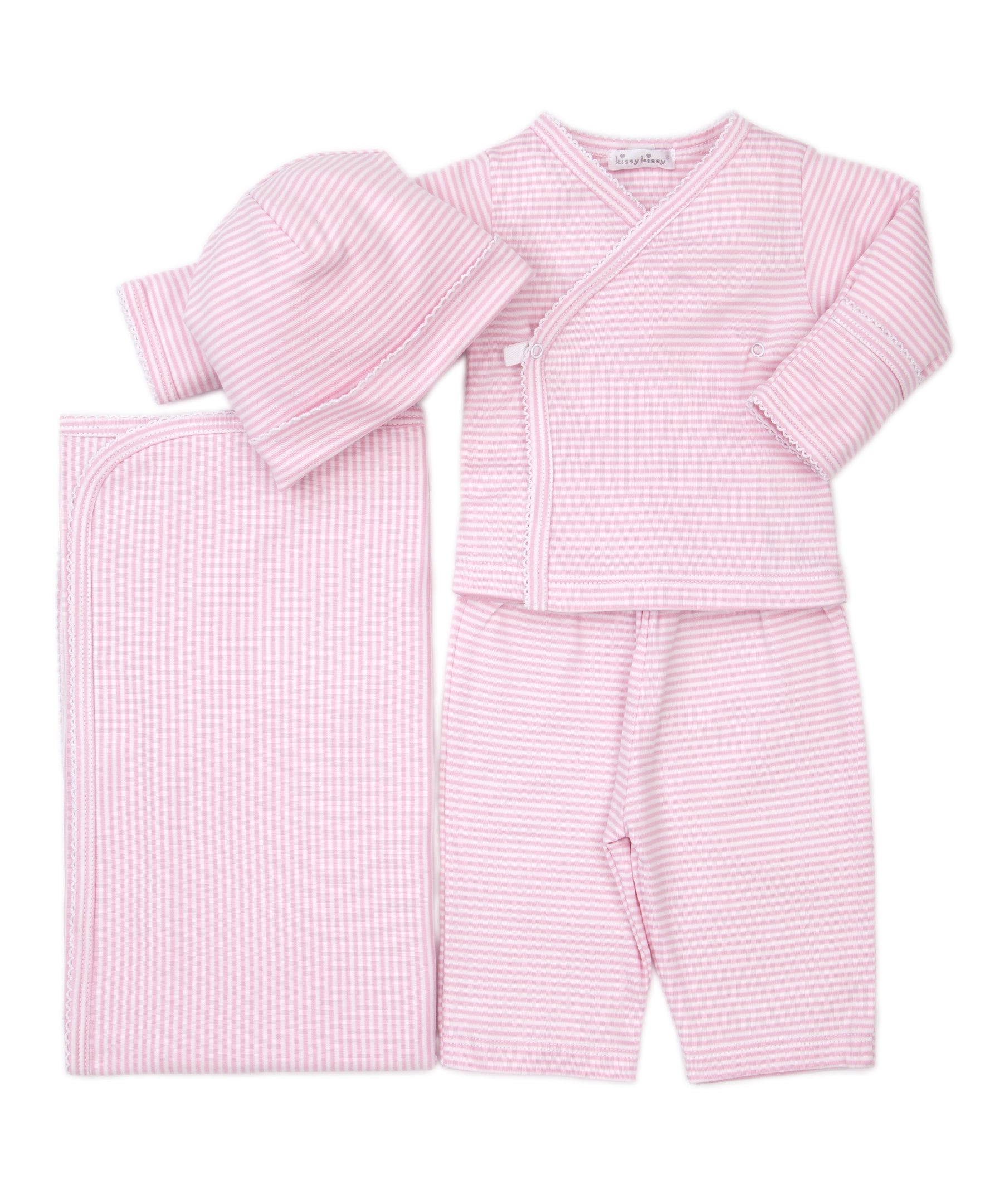 Take Me Home Pink Simple Stripes Bundle Set - Kissy Kissy