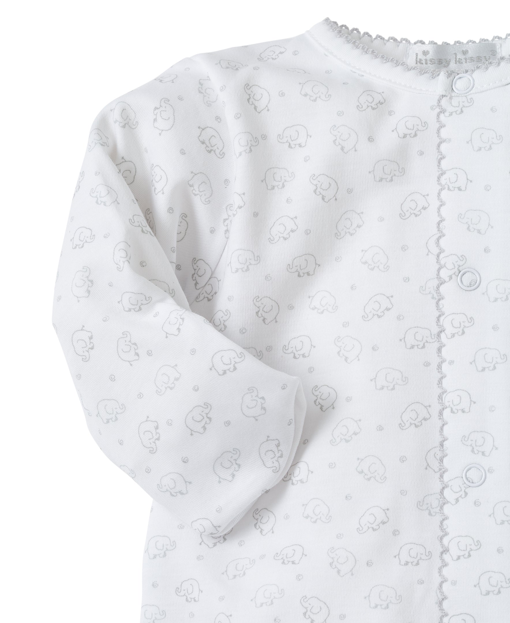 Silver Ele-Fun Footie - Kissy Kissy