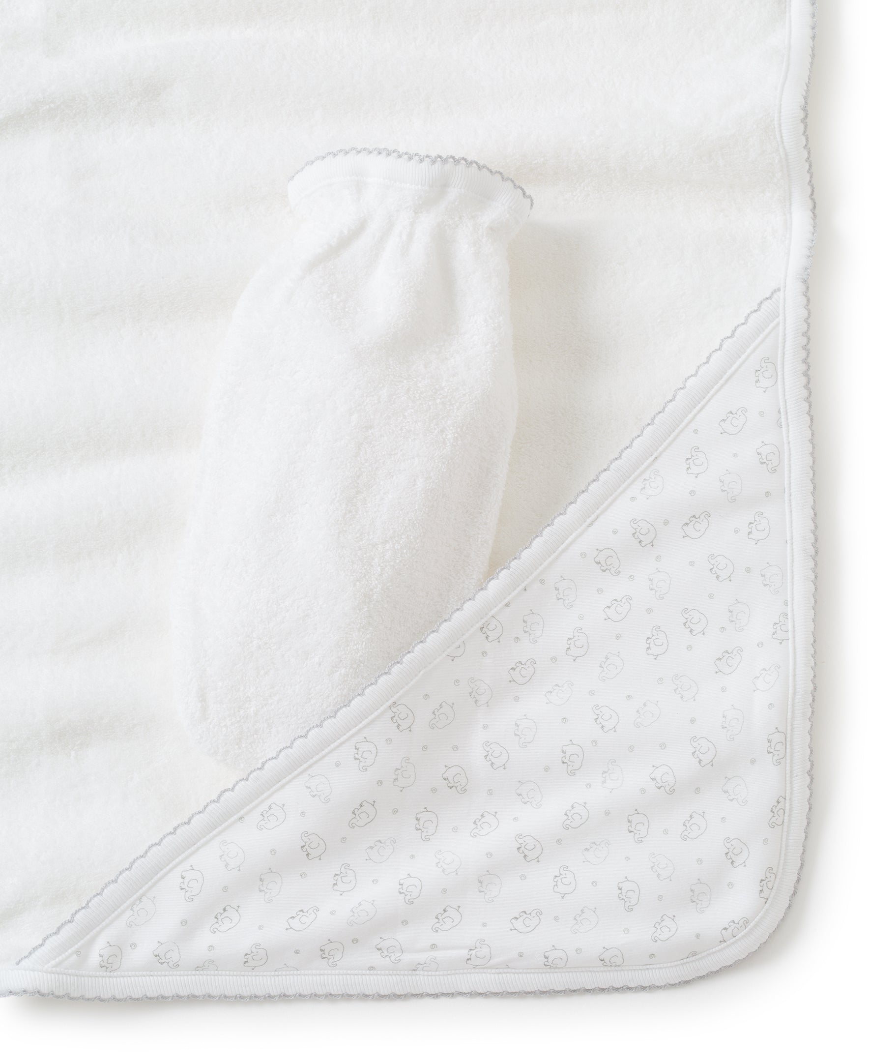 Silver Ele-Fun Towel w/ Mitt - Kissy Kissy