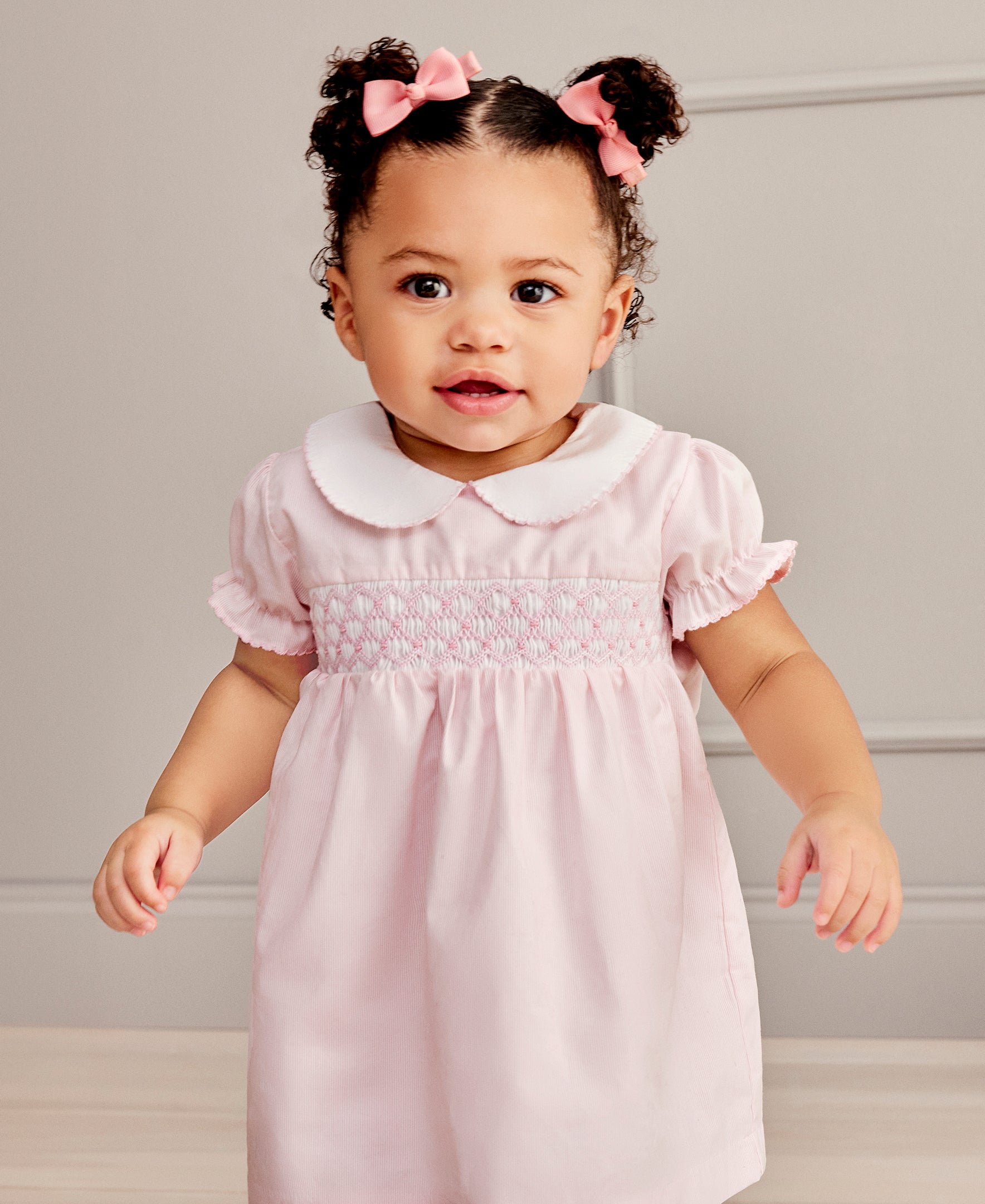 CLB Summer 25 Woven Hand Smocked Pink Dress Set - Kissy Kissy