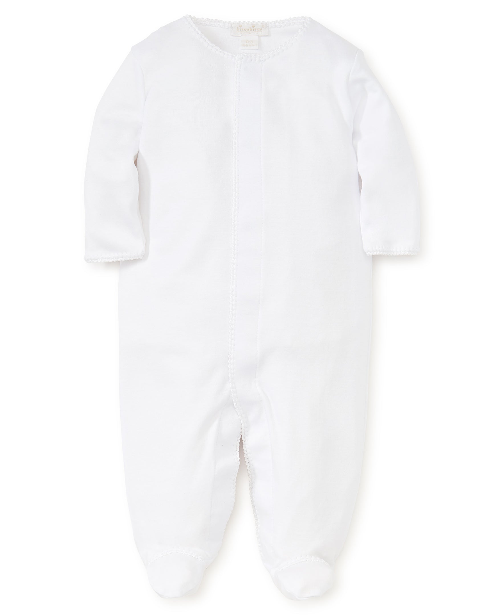 White New Premier Basics Footie - Kissy Kissy