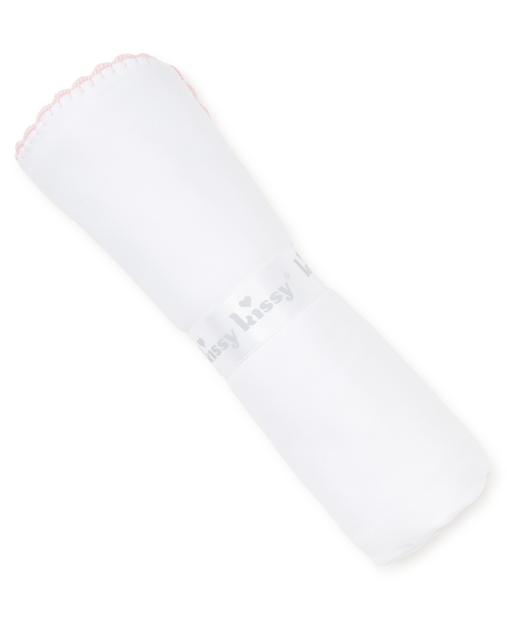 White/Pink New Premier Basics Blanket - Kissy Kissy