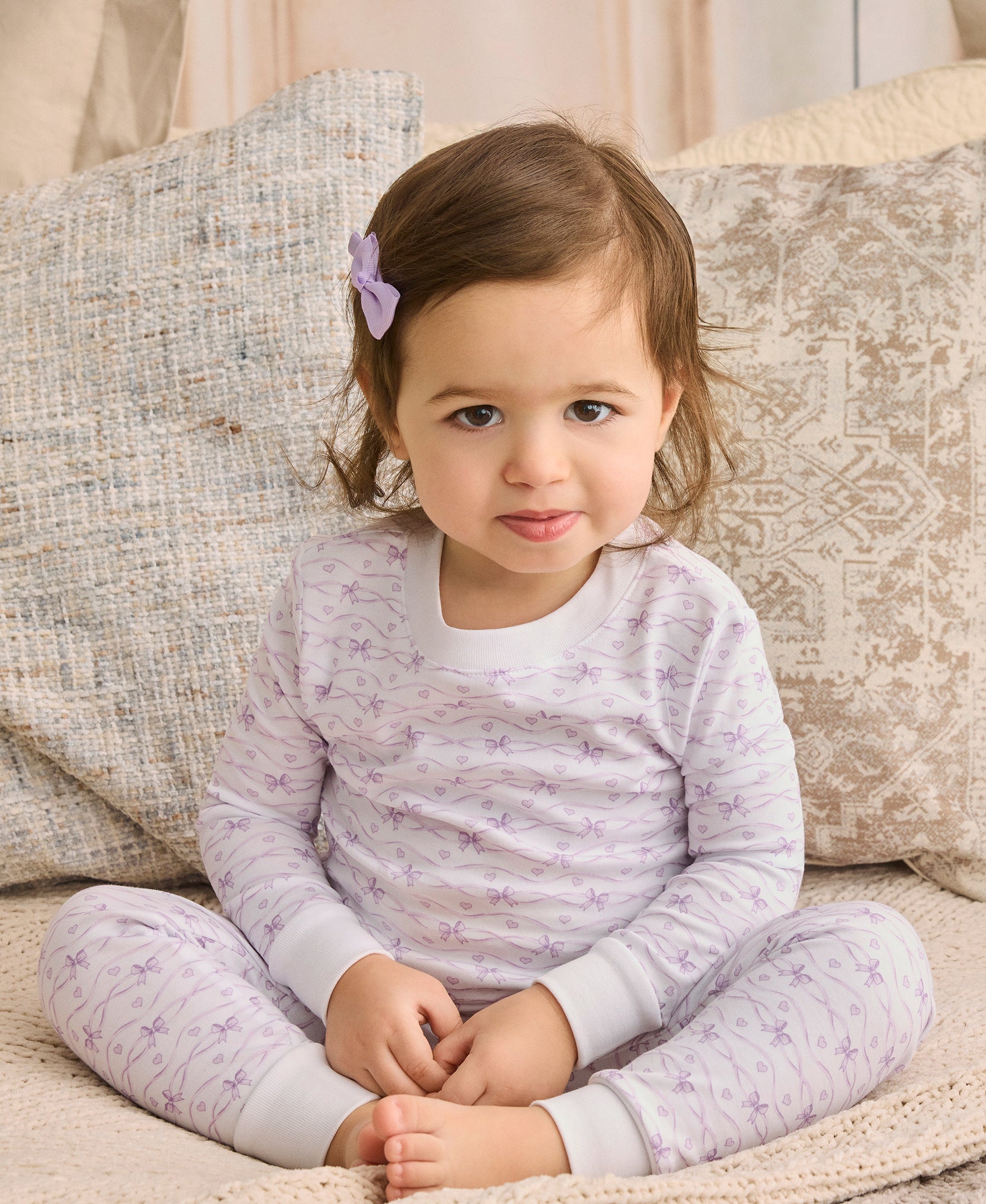 Baby Bows Lilac Pajama Set - Kissy Kissy