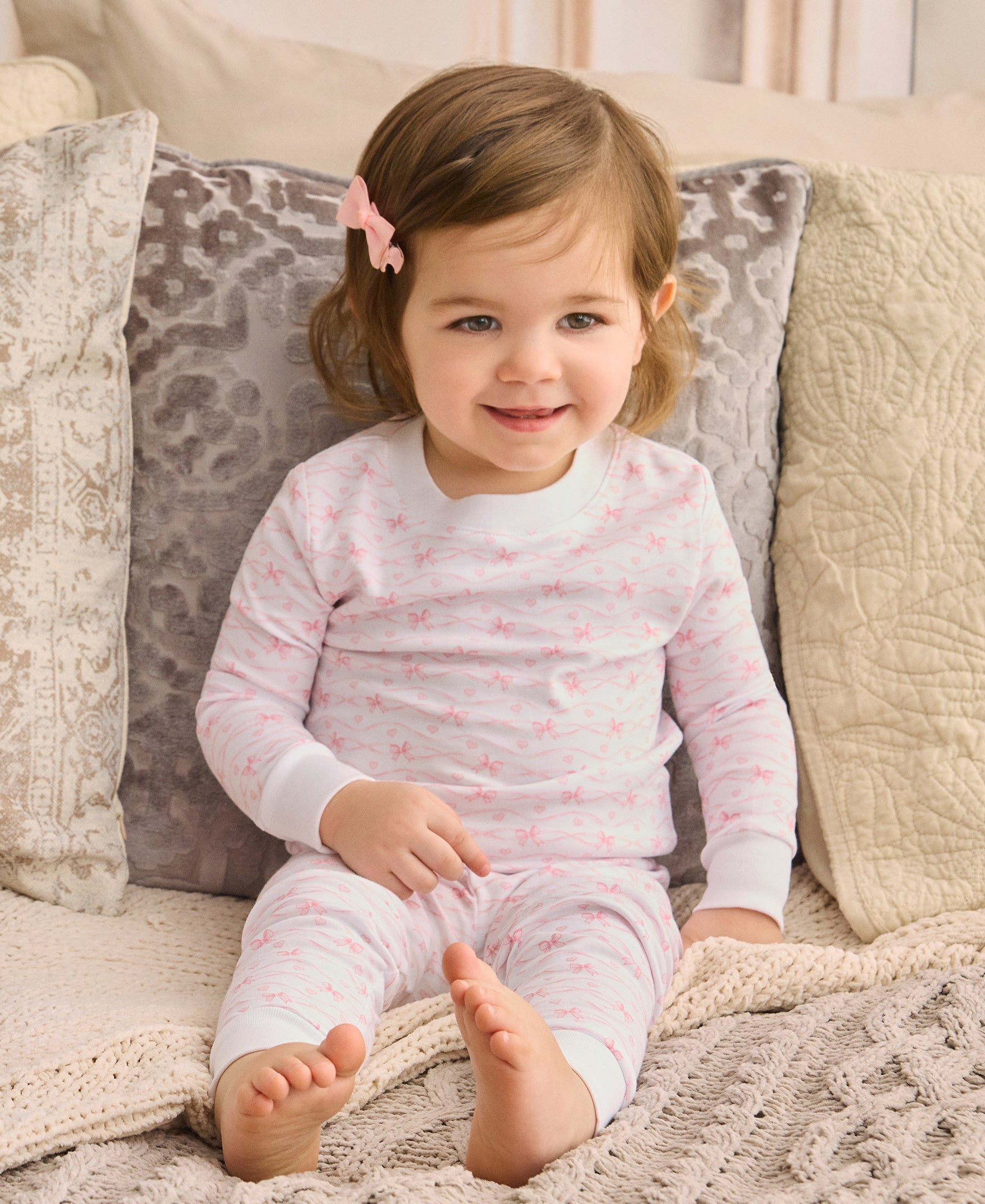 Baby Bows Pink Pajama Set - Kissy Kissy