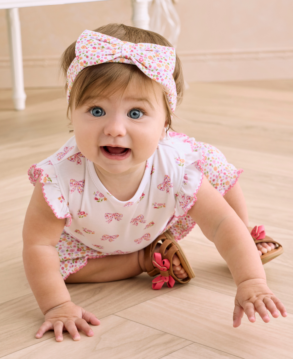 Blossoming Bows Sunsuit Set - Kissy Kissy