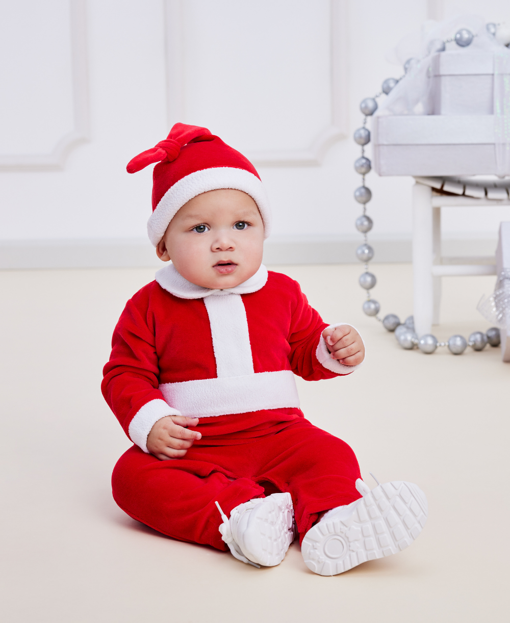 Christmas Capers Velour Playsuit - Kissy Kissy