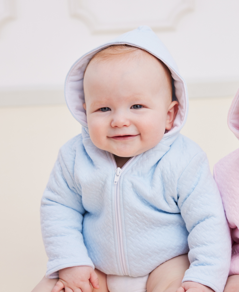 Classic Jacquards Blue Padded Jacket - Kissy Kissy