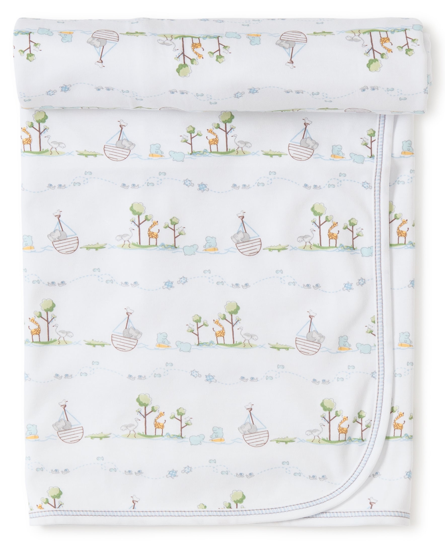 Blue Noah's Print Blanket - Kissy Kissy