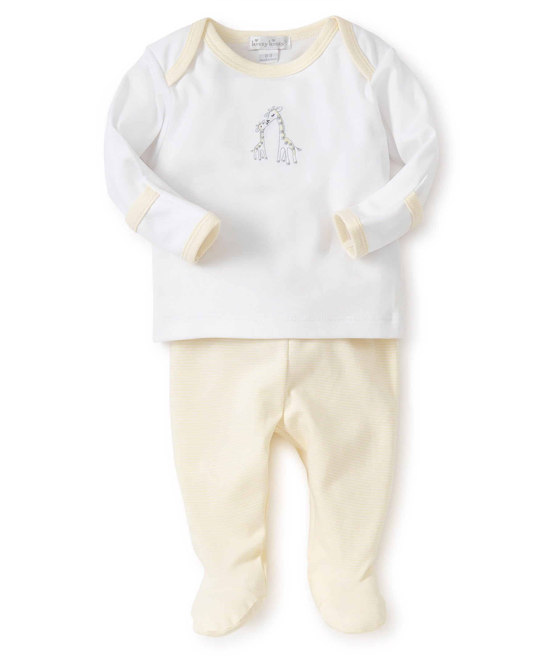 Giraffe Generations Stripe Footed Pant Set - Kissy Kissy