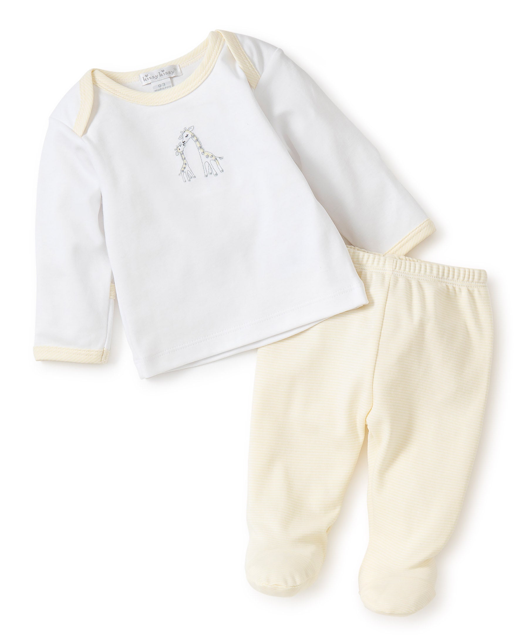 Giraffe Generations Stripe Footed Pant Set - Kissy Kissy