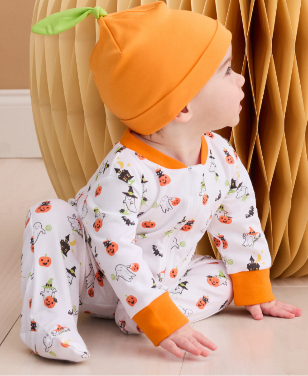 Ghostly Cheer Zip Footie - Kissy Kissy