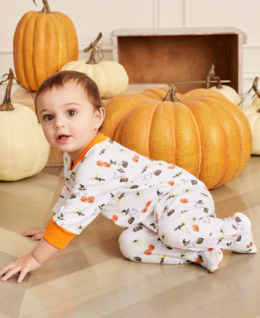 Halloween Happenings Zip Footie & Hat Set - Kissy Kissy