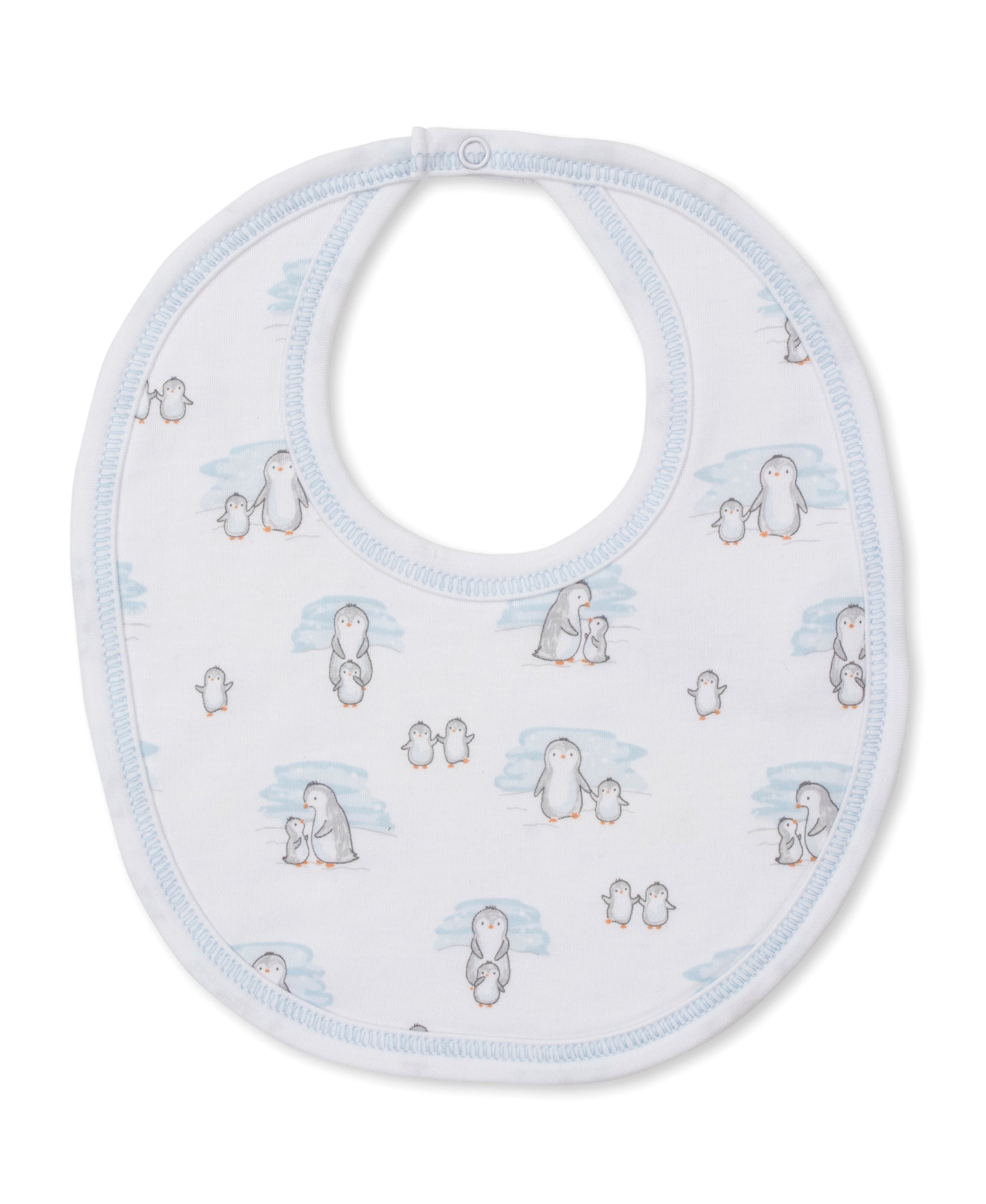 Snow Happy Penguins Blue Bib - Kissy Kissy