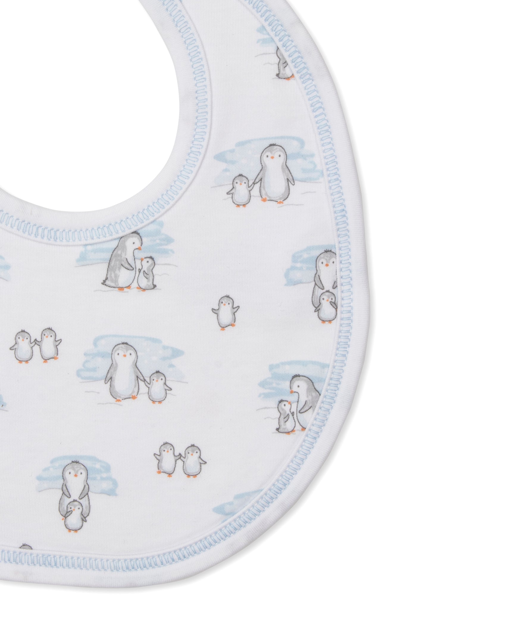 Snow Happy Penguins Blue Bib - Kissy Kissy